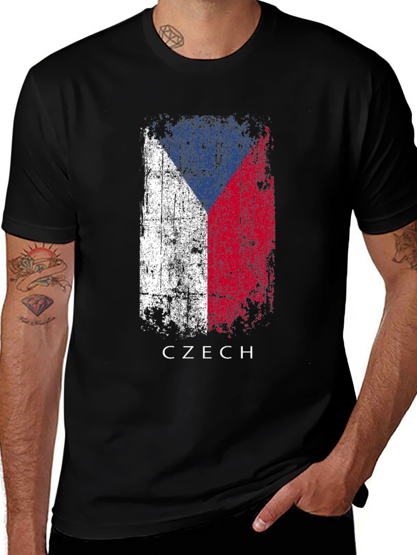 Variant 22 of Czech Republic Flag Grunge T-Shirt