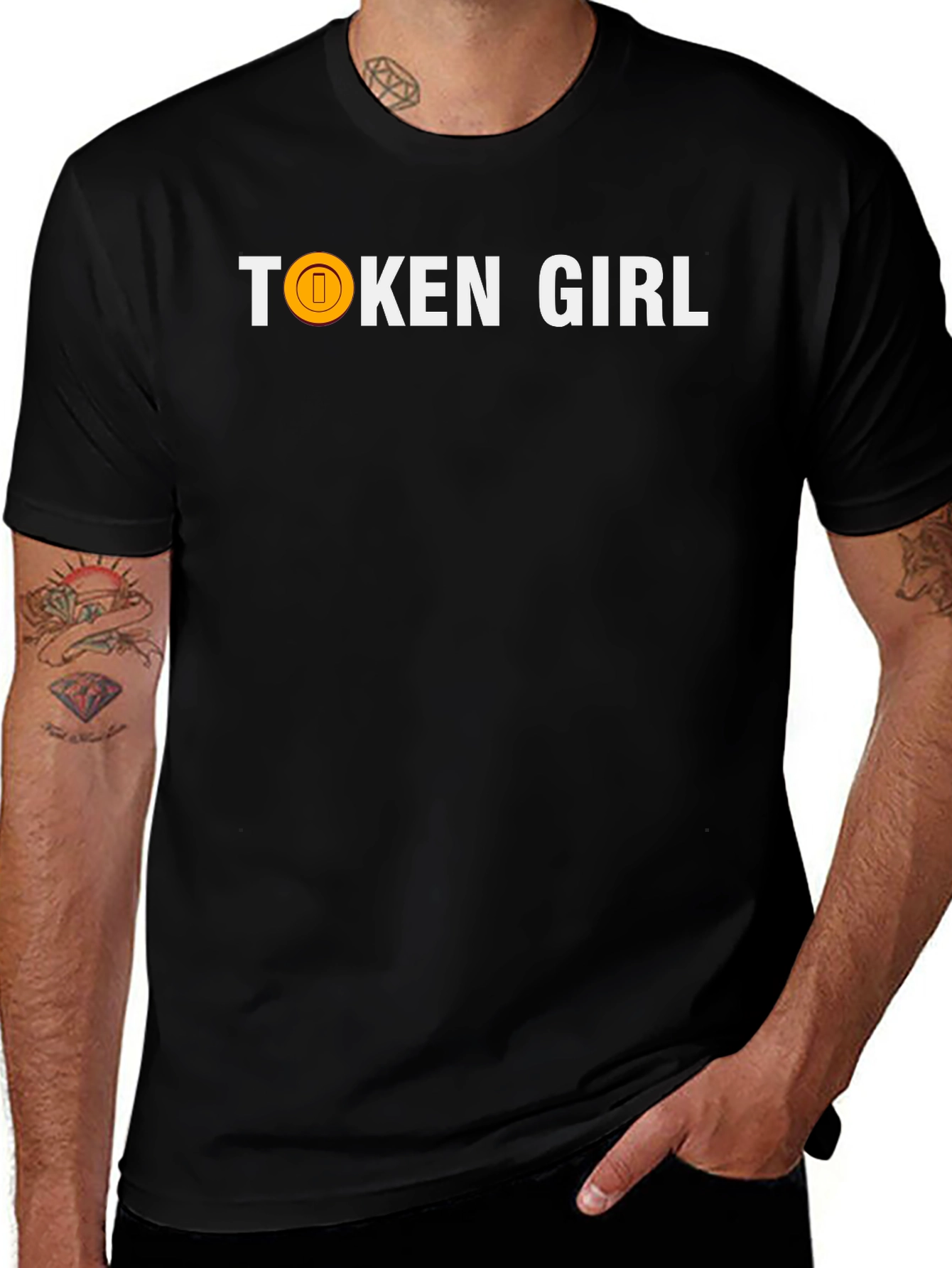 Token Girl Graphic T-Shirt - Crypto Fashion