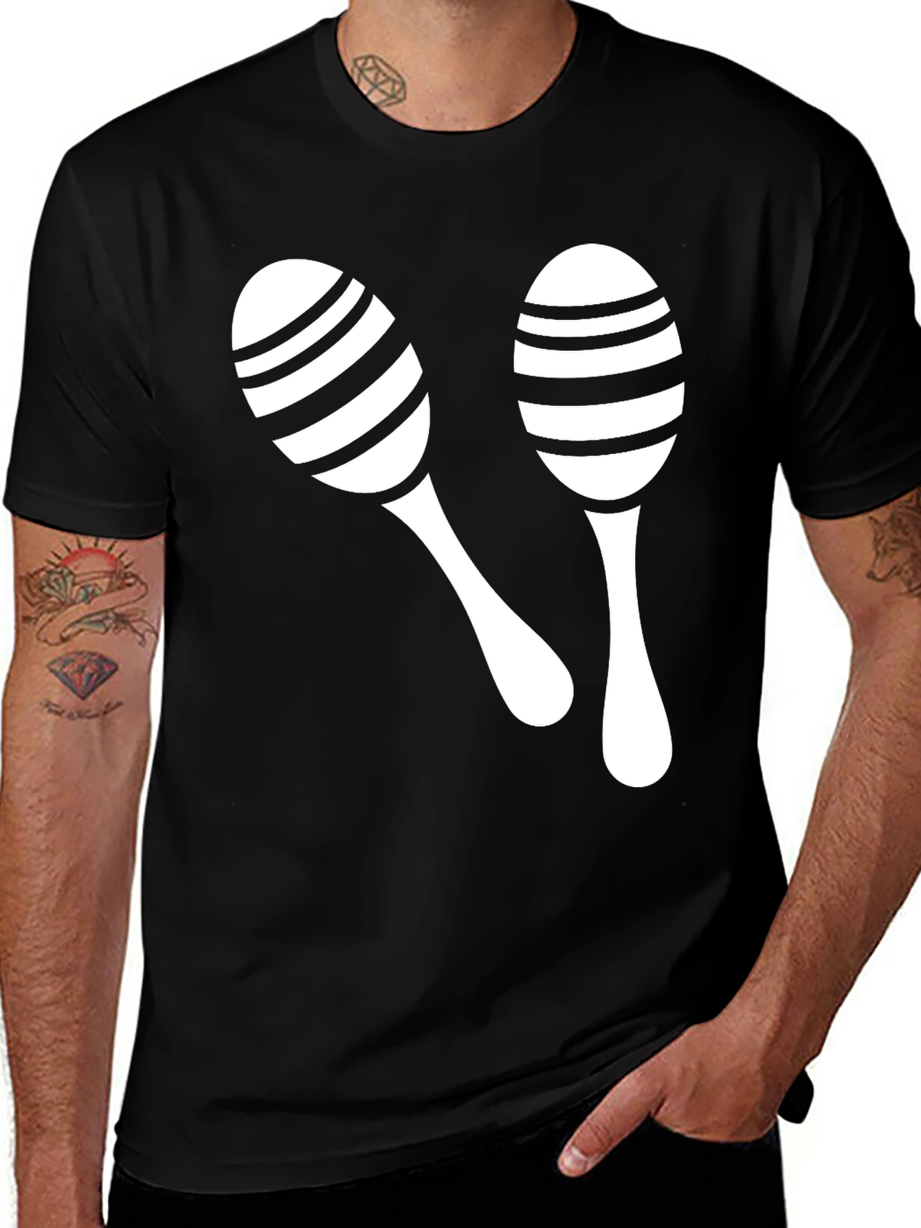 Variant 13 of Maracas Graphic T-Shirt - Music Lover's Tee