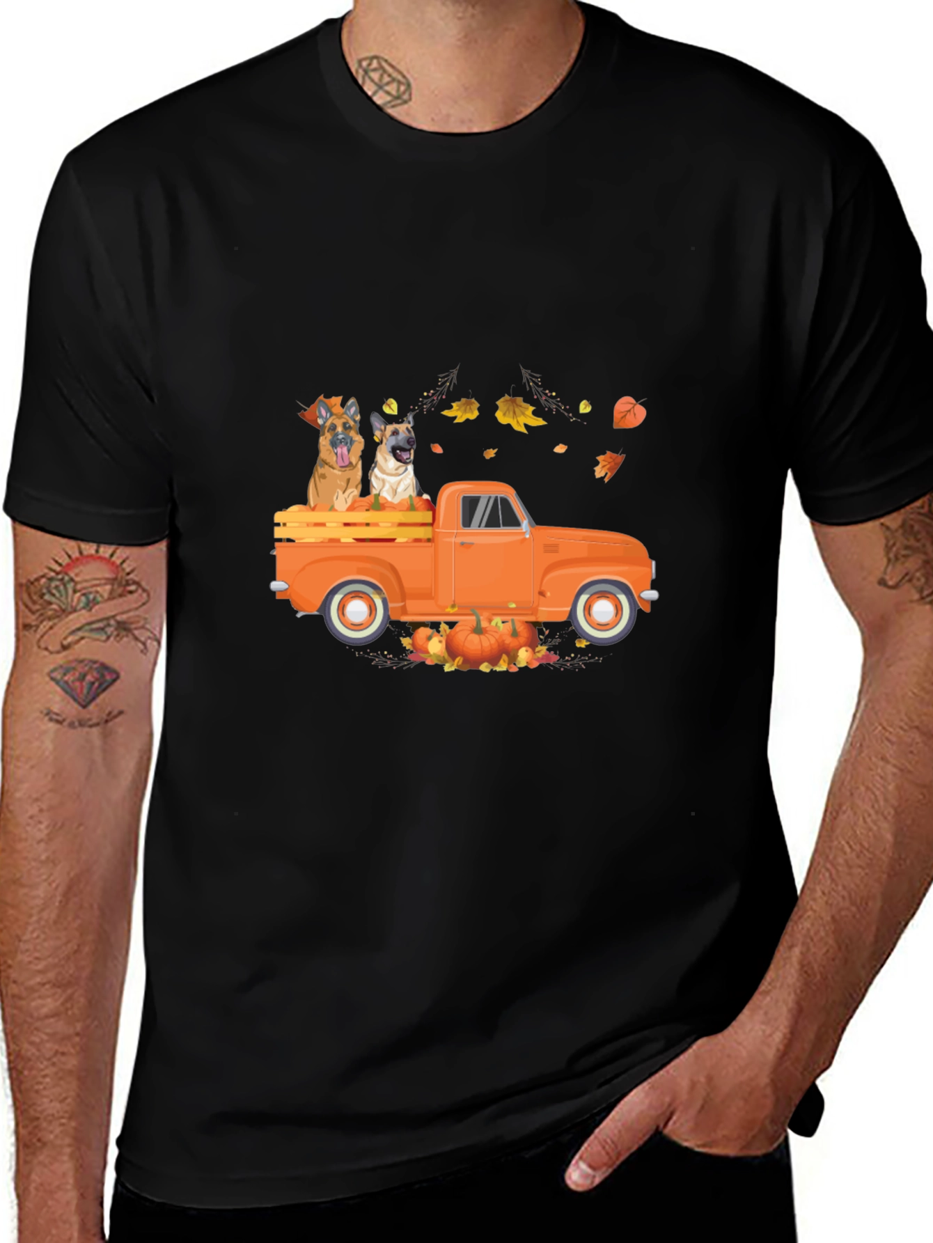 Variant 30 of Dog in Truck Fall T-Shirt