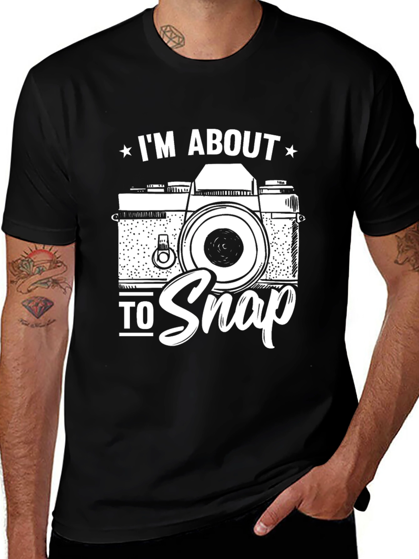 Variant 7 of I'm About to Snap Camera Graphic T-Shirt