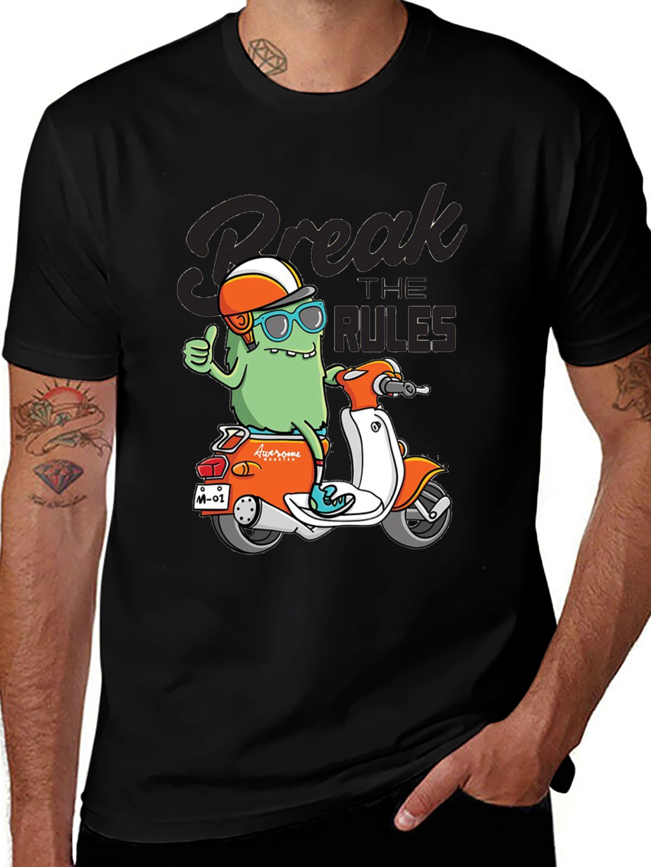 Variant 26 of Break the Rules Monster Scooter Graphic Tee