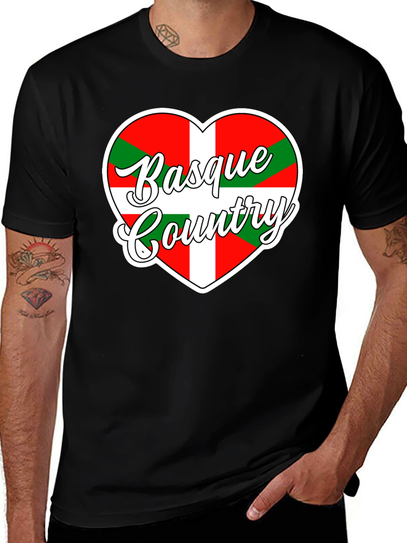 Basque Country Heart Flag T-Shirt