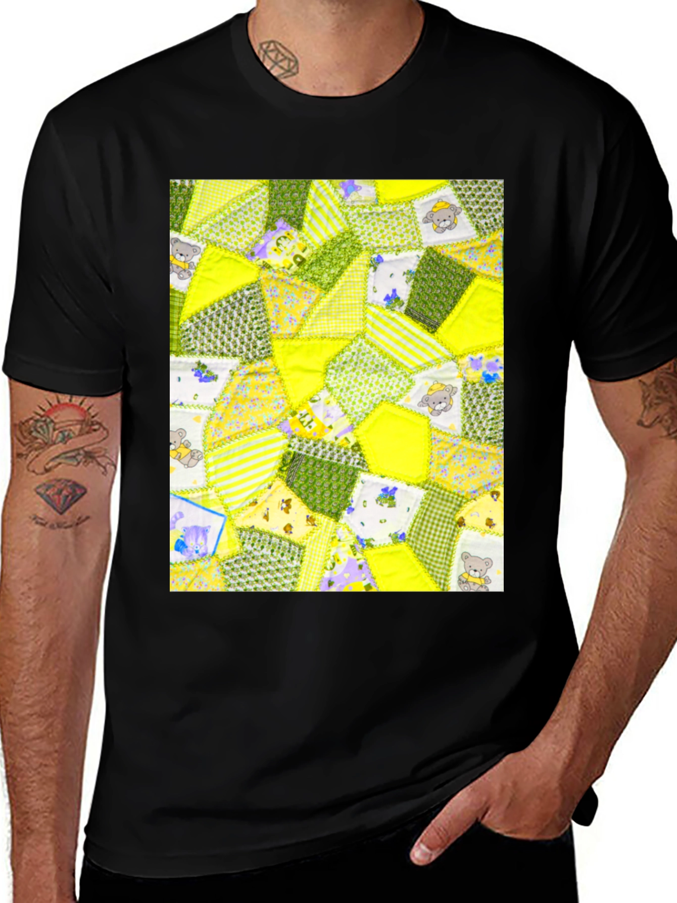 Variant 8 of Patchwork Quilt T-Shirt