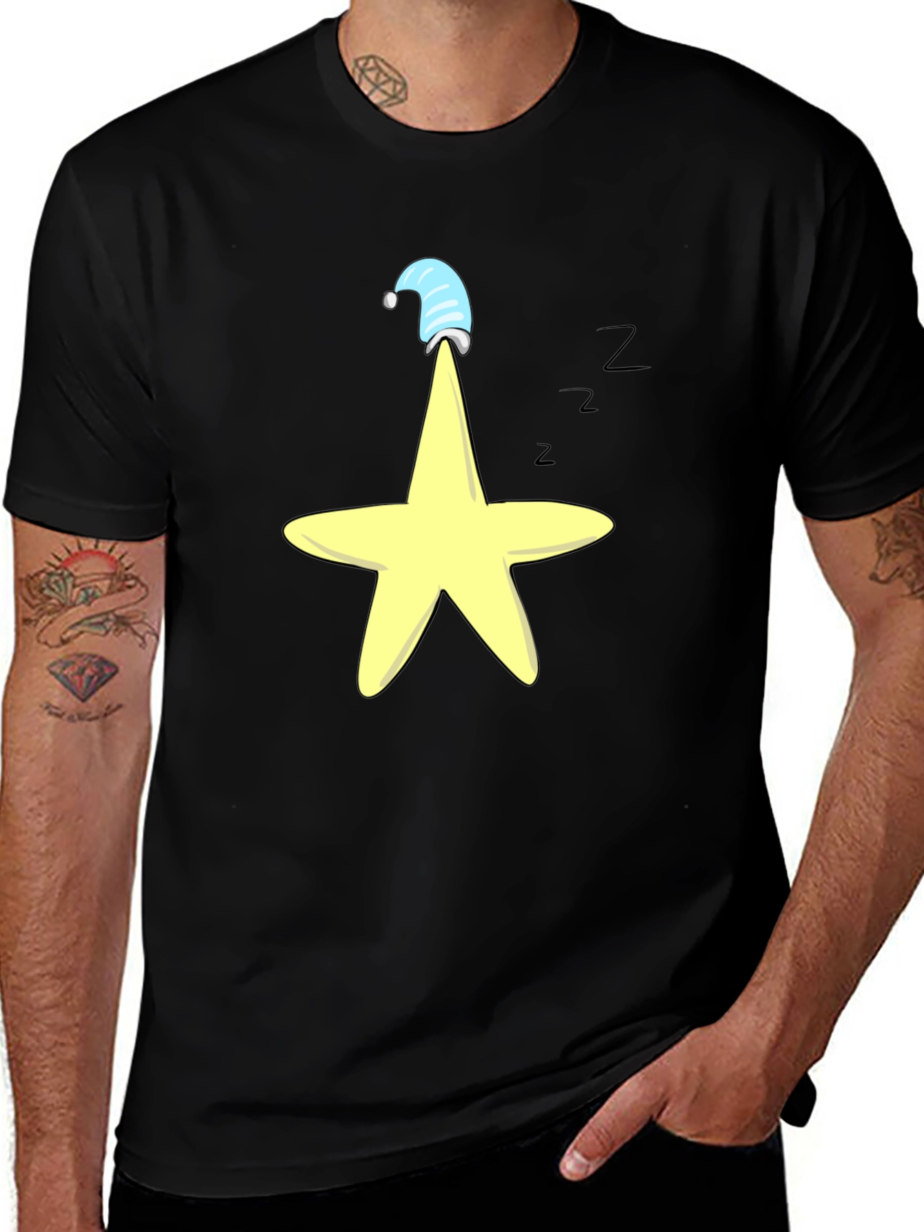 Variant 5 of Sleeping Star Cartoon Graphic T-Shirt