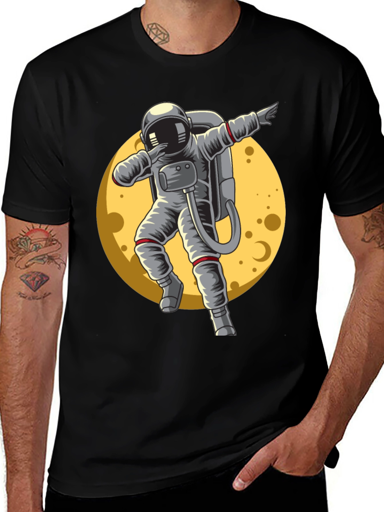 Variant 13 of Astronaut Dab T-Shirt - Space Moon Design