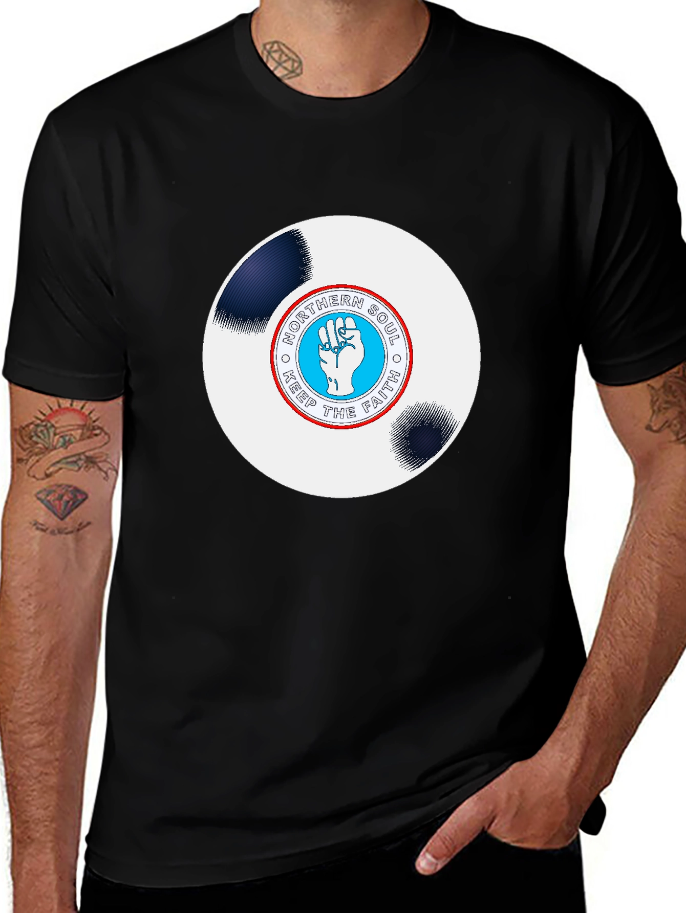 Northern Soul Keep The Faith Black T-Shirt