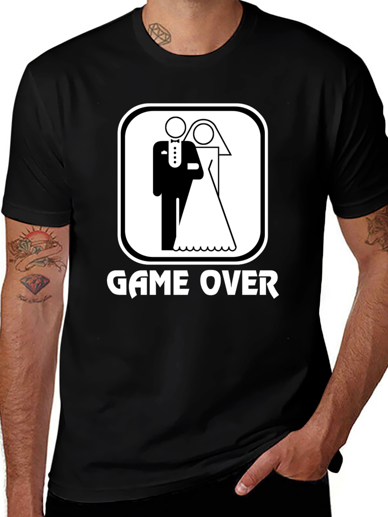 Variant 24 of Game Over Wedding Graphic T-Shirt