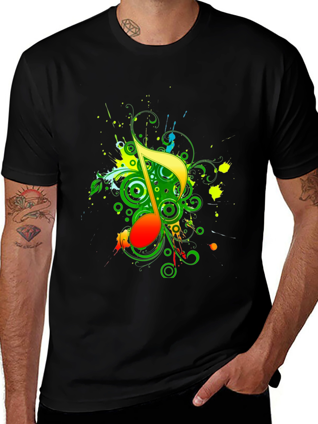 Variant 13 of Vibrant Music Note Graphic T-Shirt