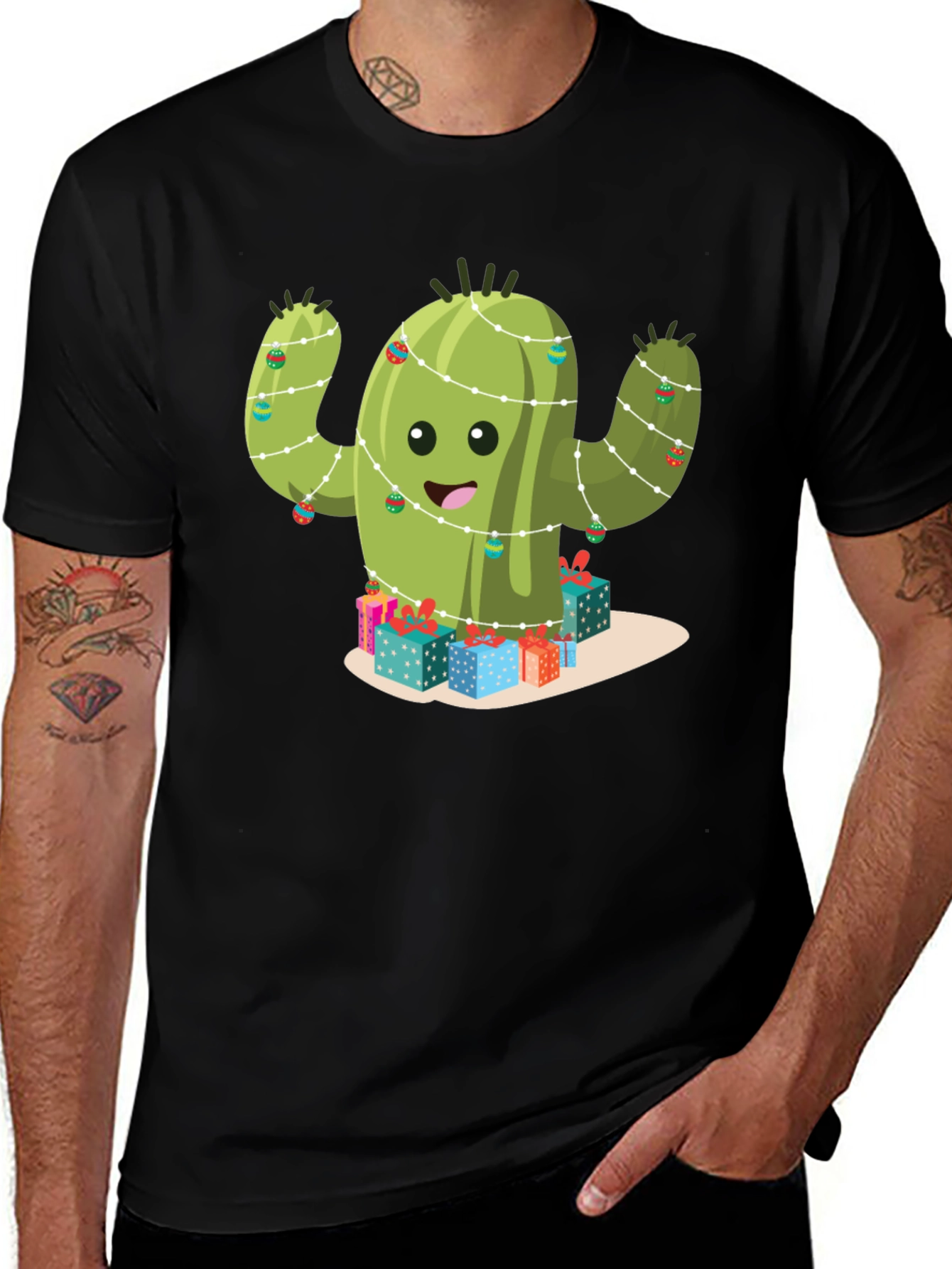 Variant 30 of Festive Cactus Graphic Tee