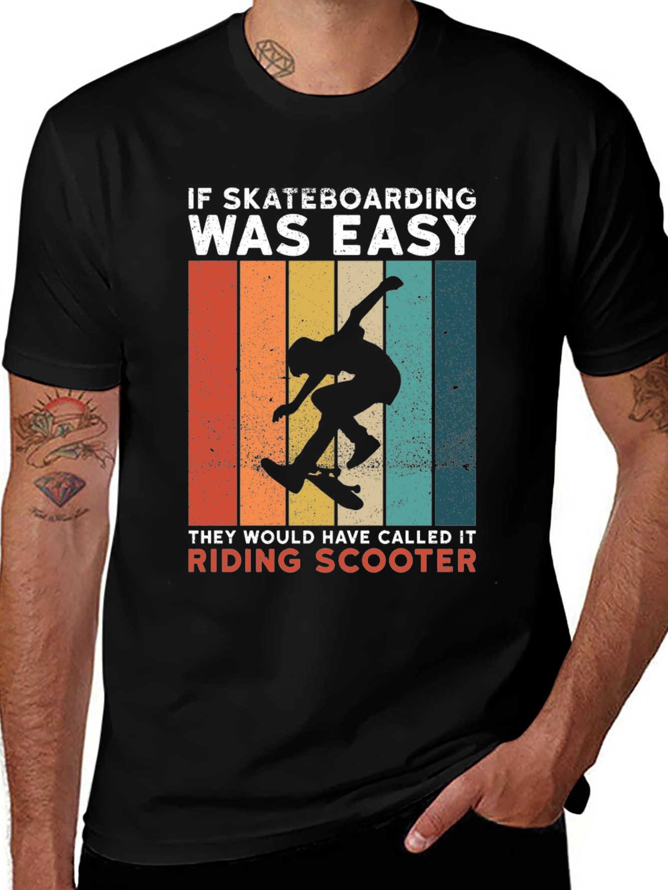 Variant 15 of Skateboarding Easy Graphic Tee - Retro Style