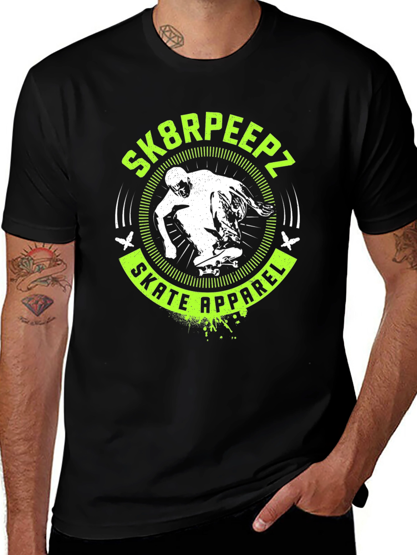 Variant 21 of Sk8rpeepz Skate Apparel T-Shirt - Black