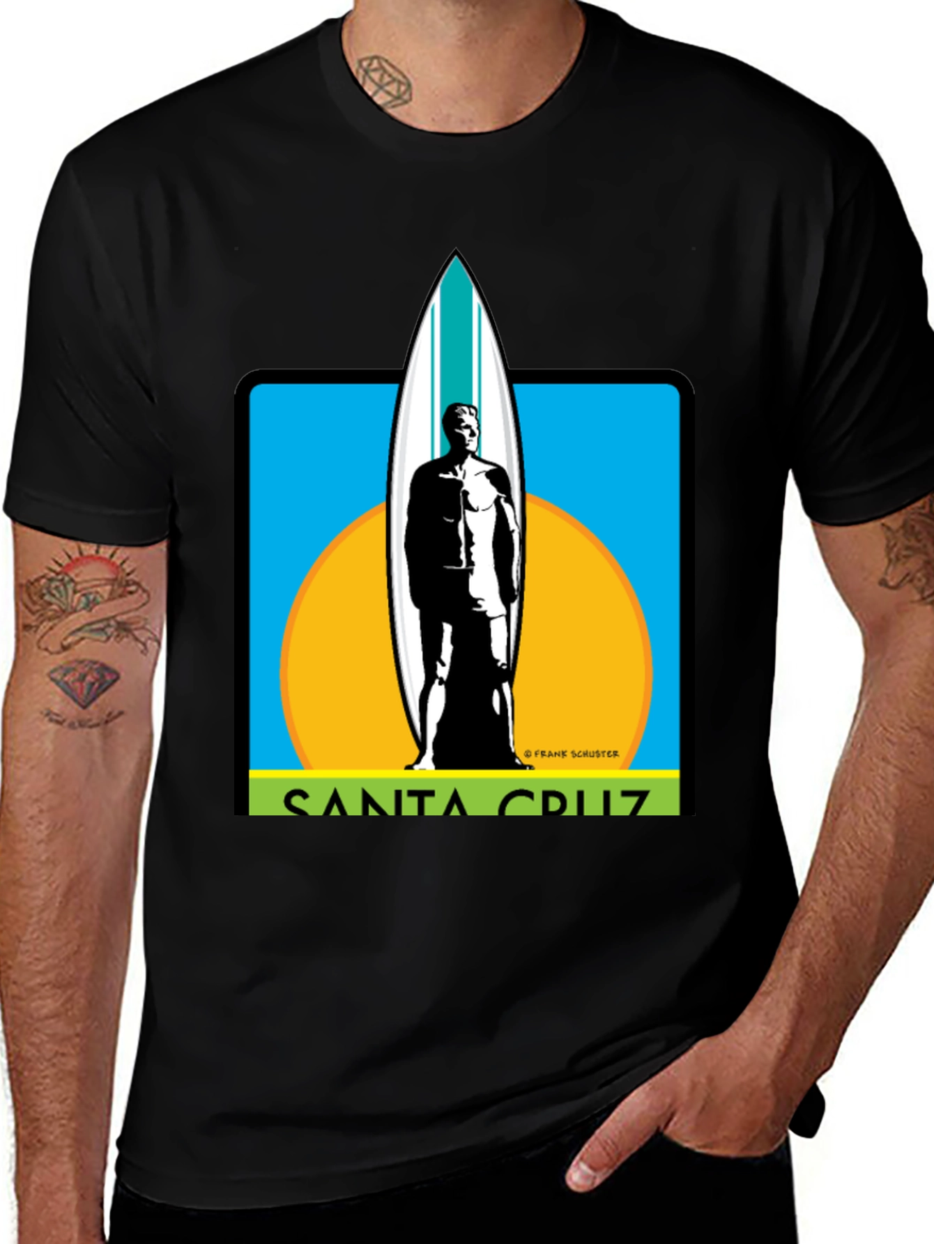 Santa Cruz Surfer Graphic Tee - Black