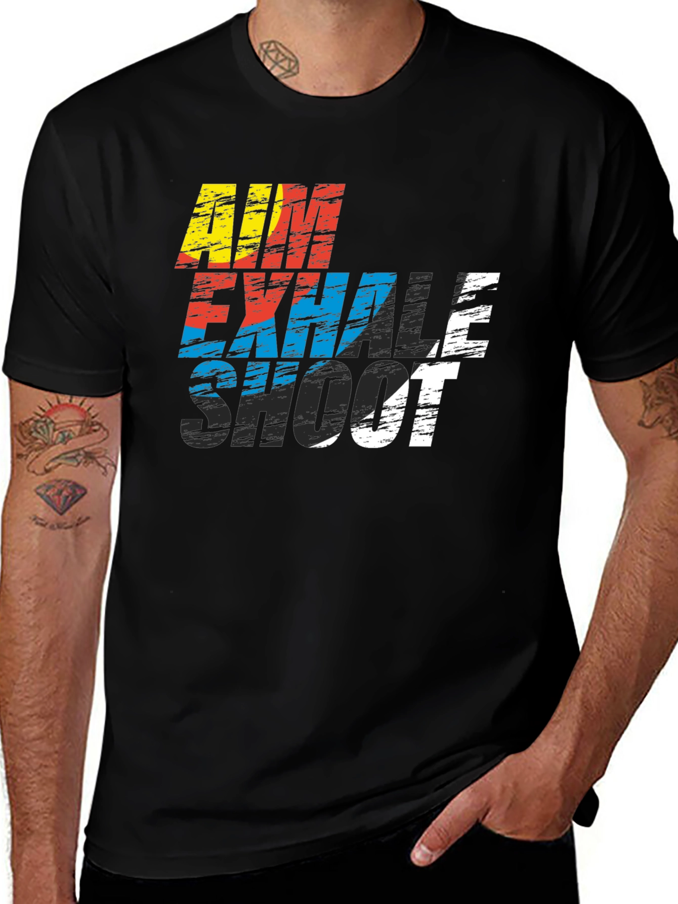 Aim Exhale Shoot Graphic Tee - Black