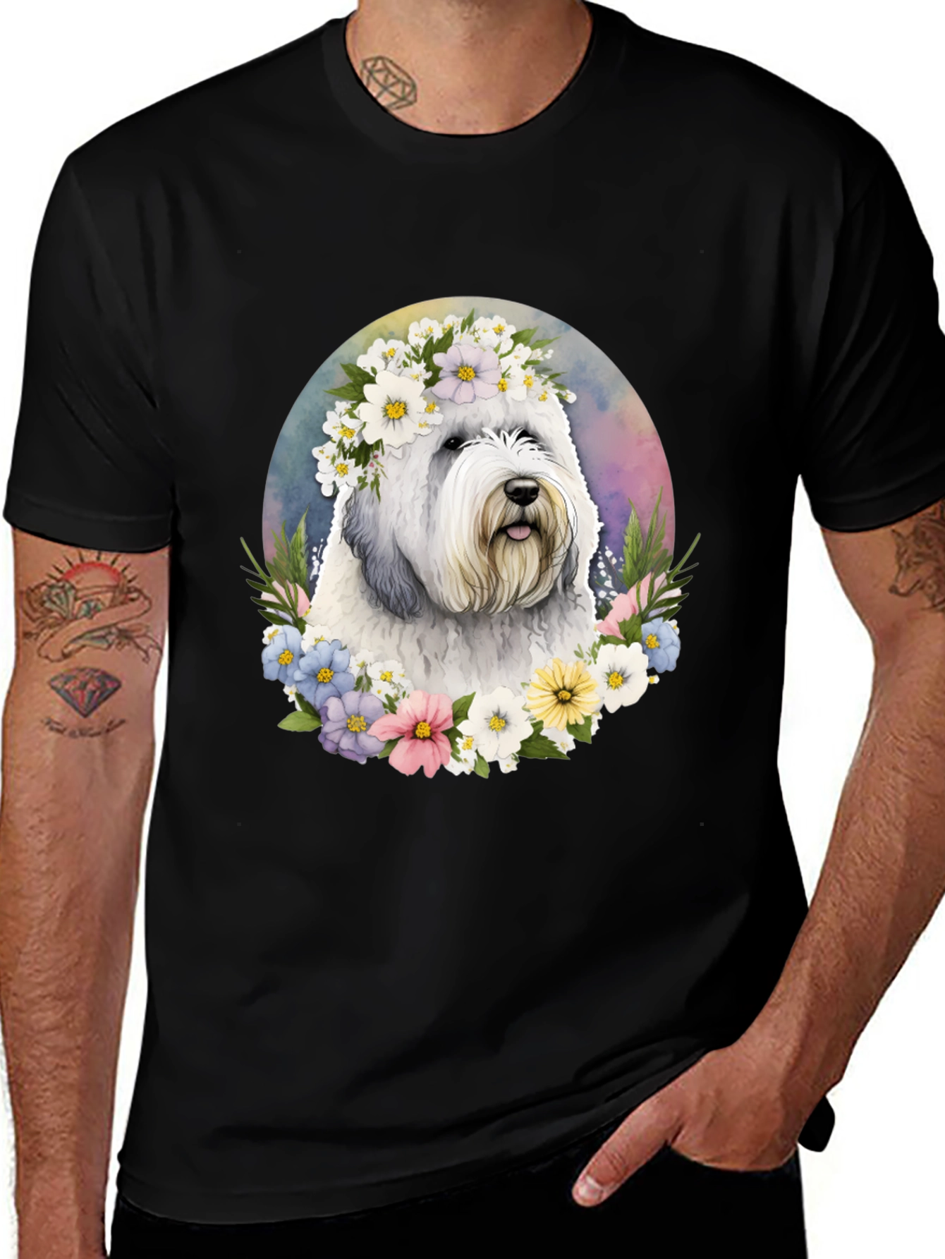 Variant 14 of Dog with Flower Crown T-Shirt