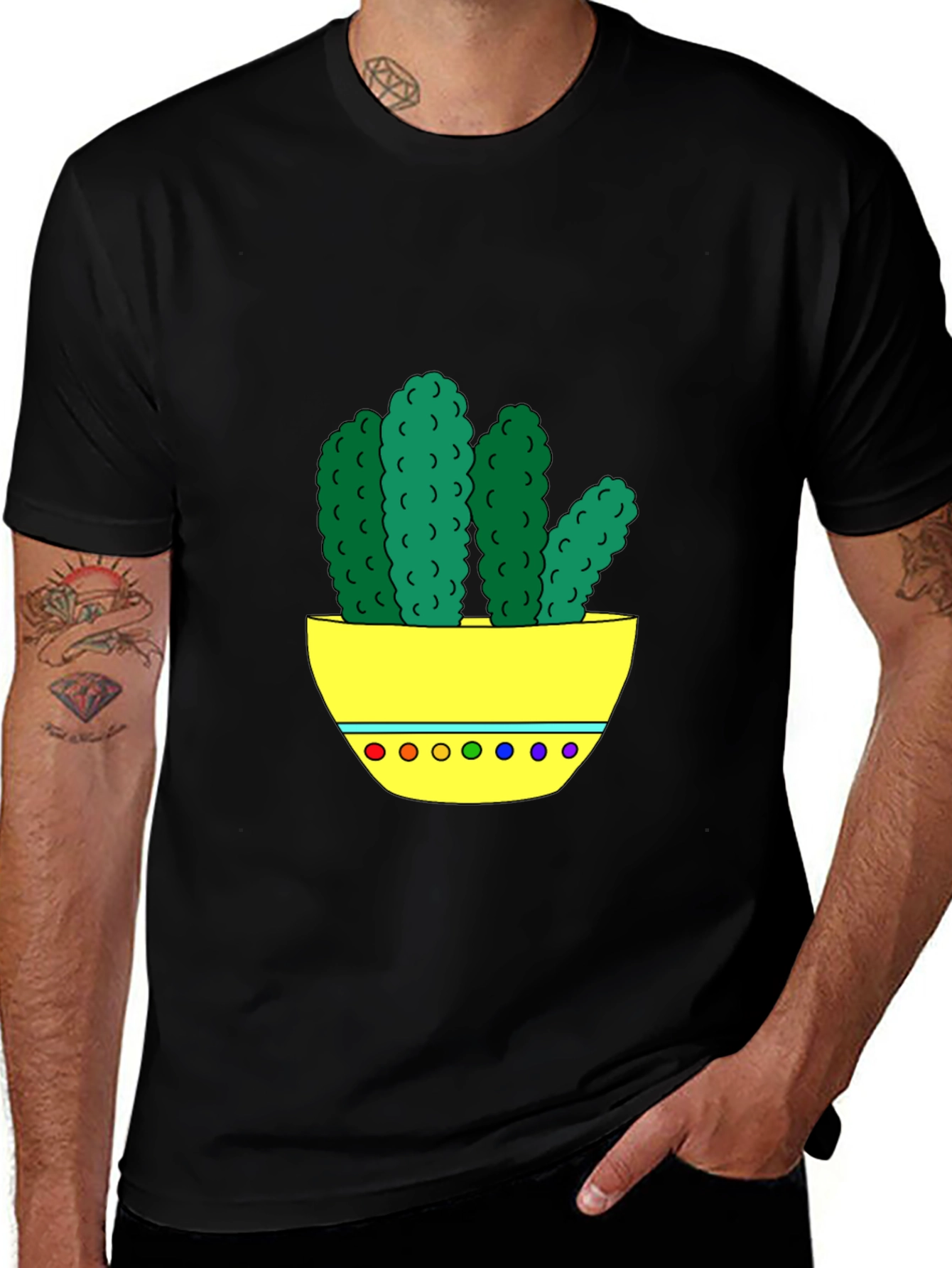 Variant 13 of Cactus Graphic Tee - Unique Colorful Design