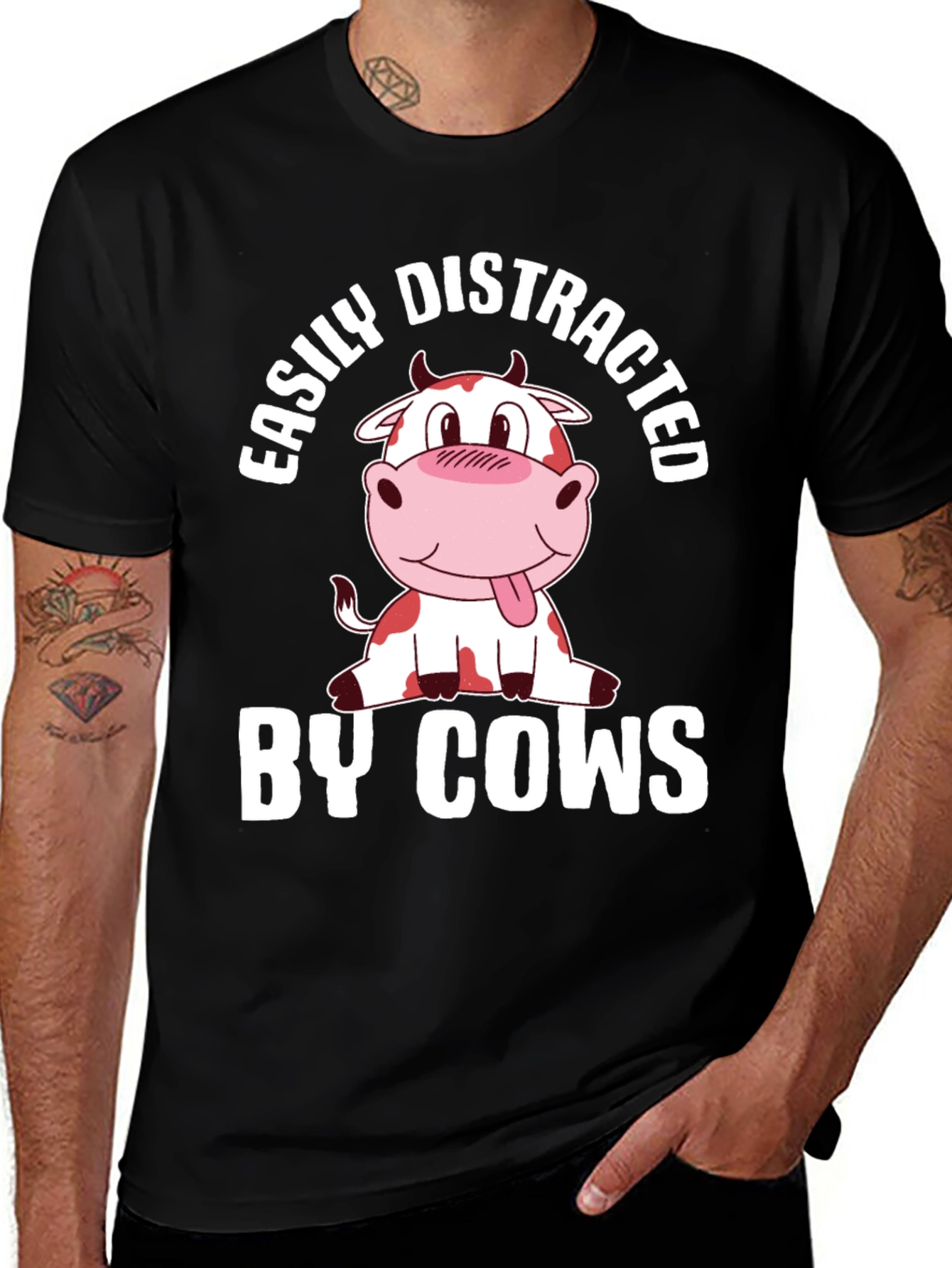 Variant 10 of Easily Distracted By Cows T-Shirt