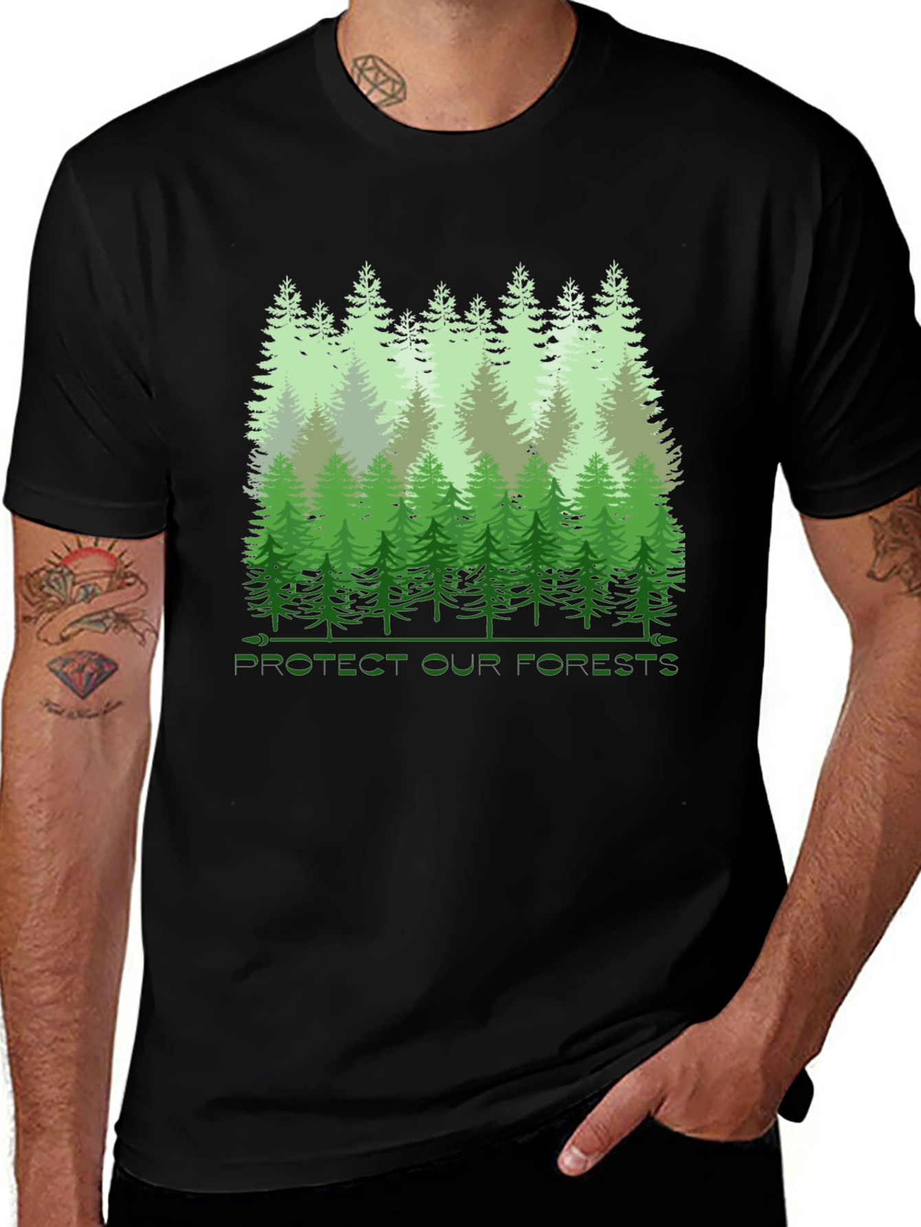 Variant 4 of Protect Our Forests Graphic T-Shirt