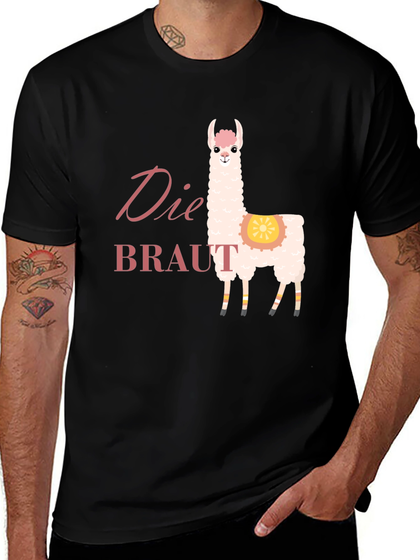 Variant 5 of Die Braut Llama Black T-Shirt