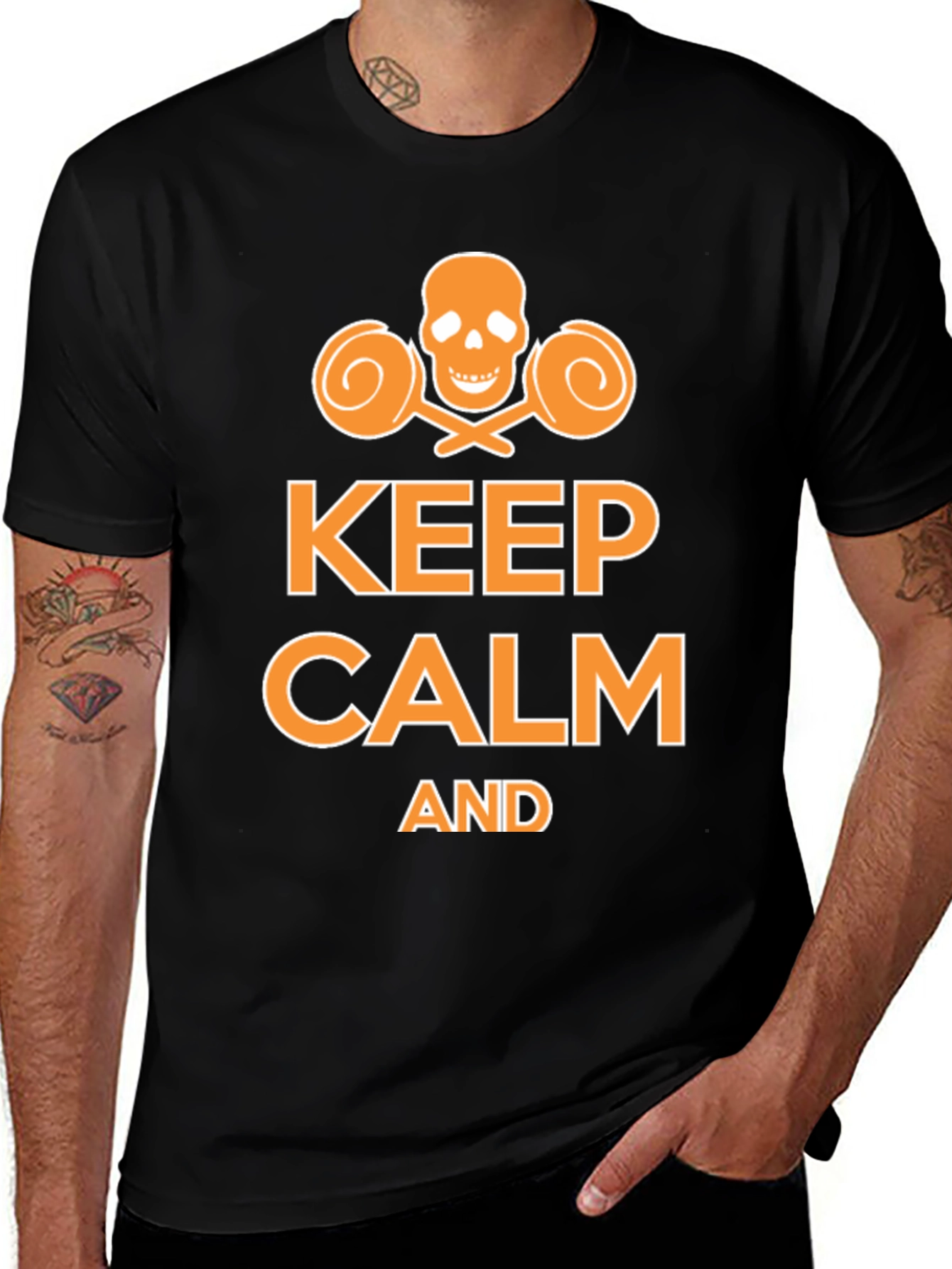 Variant 16 of Keep Calm Funny Skull Lollipop Graphic T-Shirt