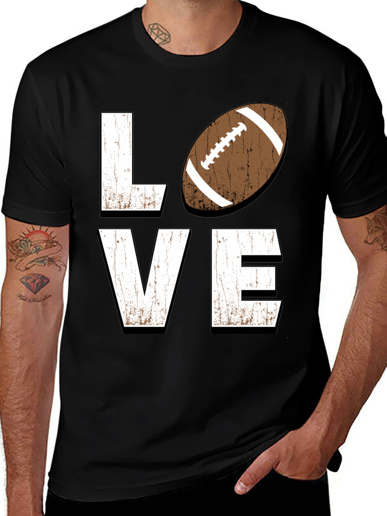 Variant 22 of Football Love Graphic Tee
