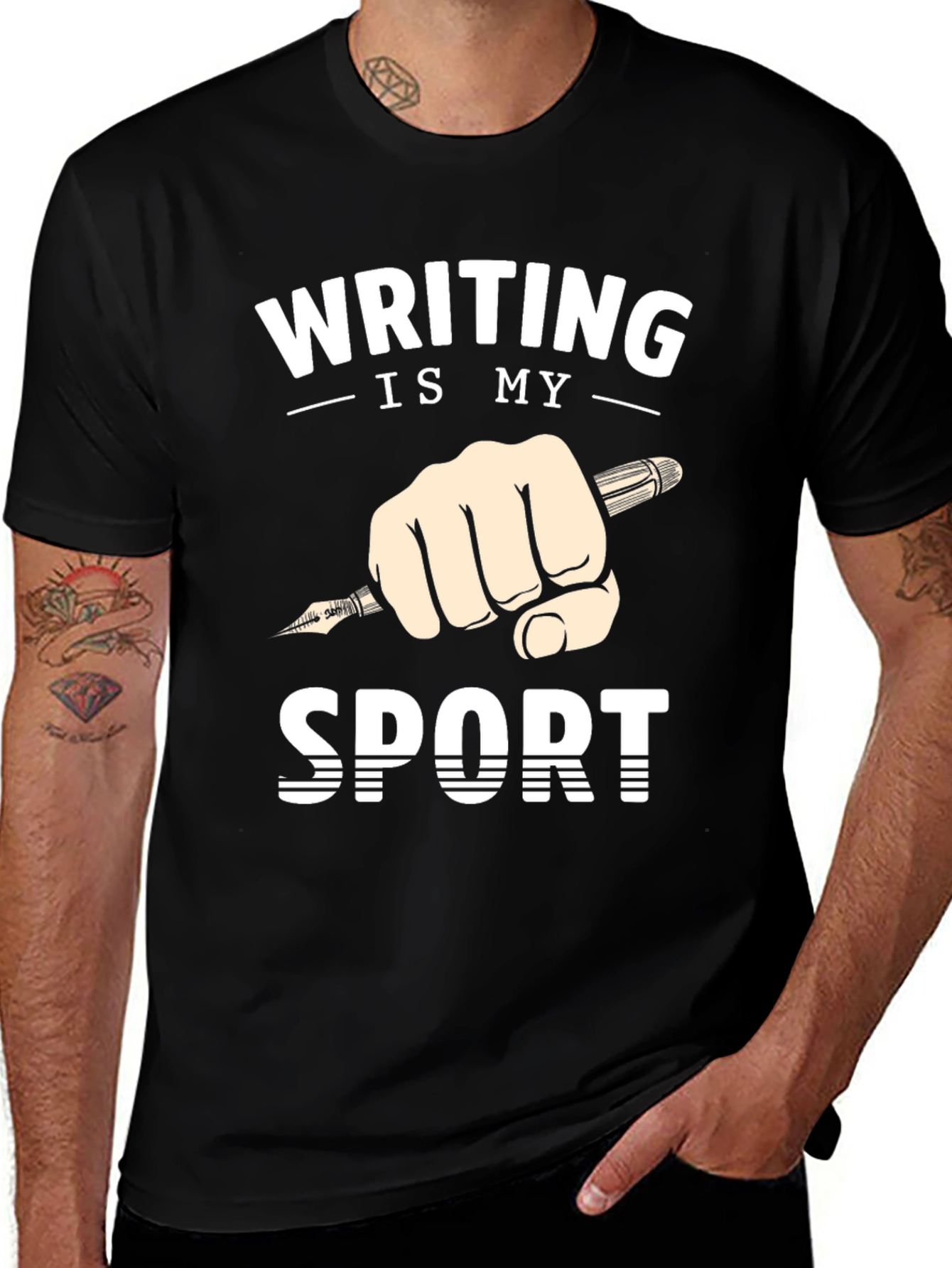 Variant 9 of Writing Is My Sport Graphic T-Shirt
