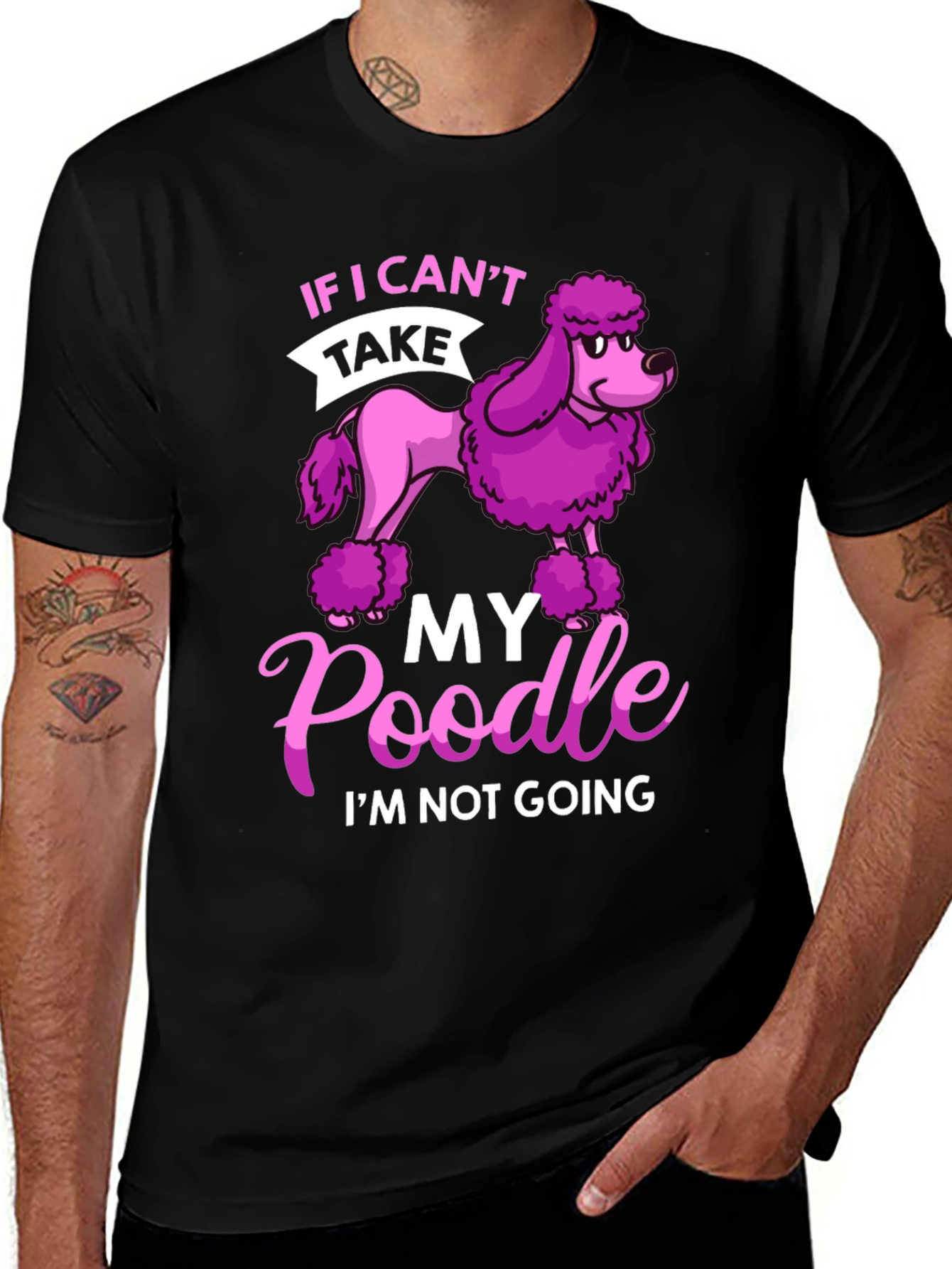 Variant 16 of Poodle Lover T-Shirt: If I Can't Take My Poodle!