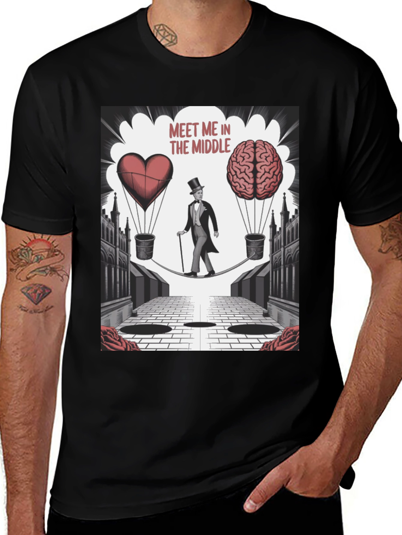 Variant 6 of Meet Me in the Middle Graphic T-Shirt