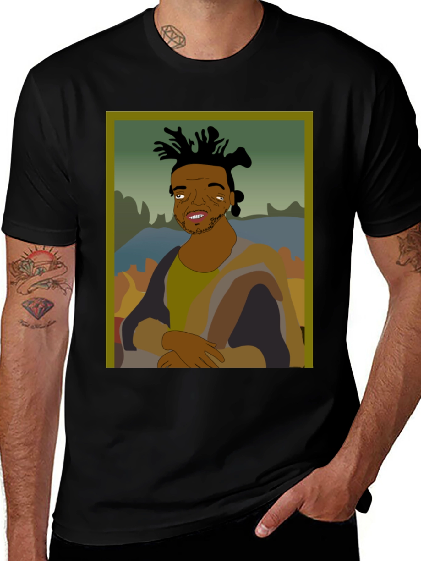 Variant 15 of Mona Lisa Kodak Black Tee - Unique Graphic T-Shirt