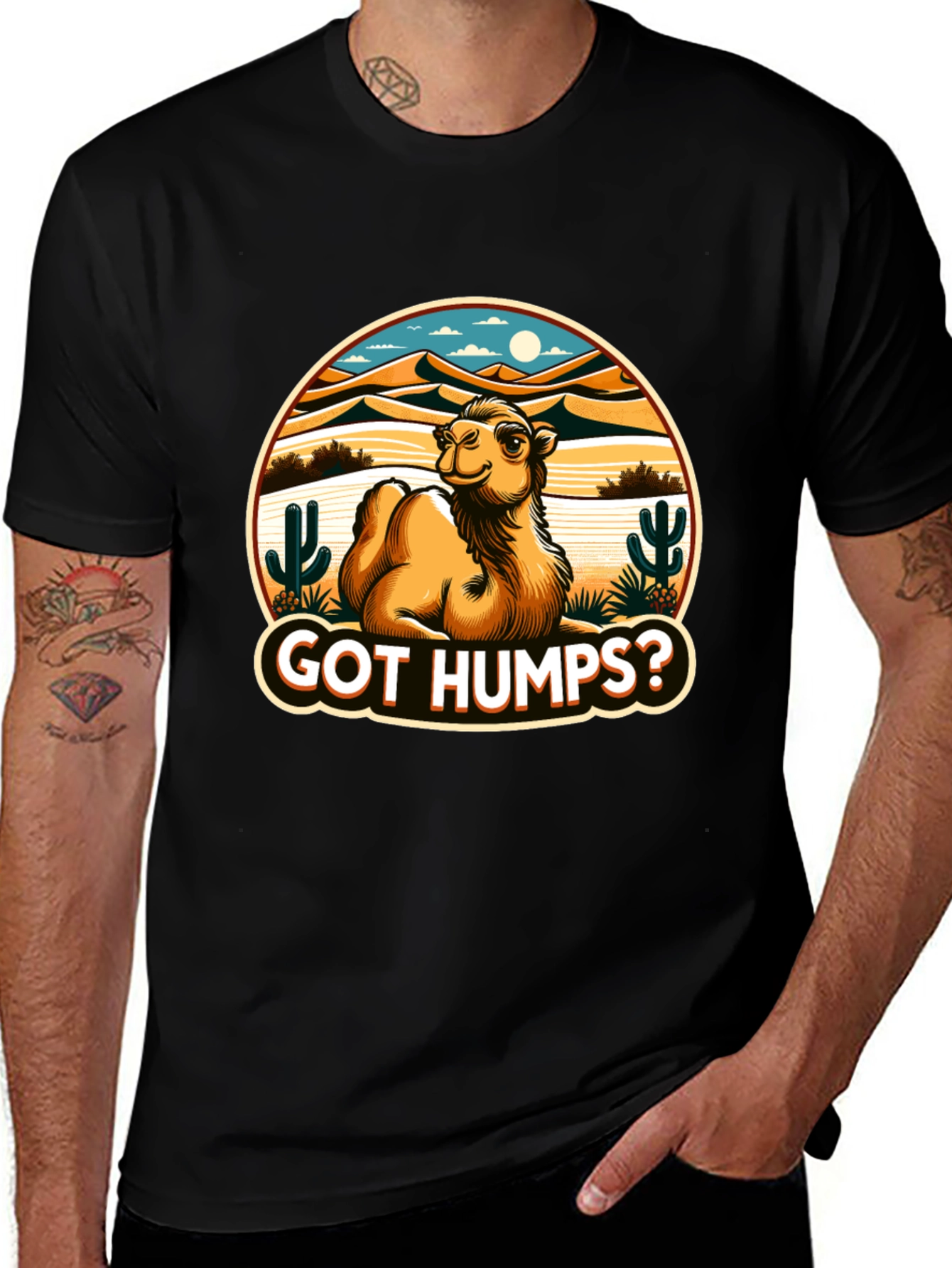 Variant 8 of Got Humps? Novelty Desert Camel T-Shirt