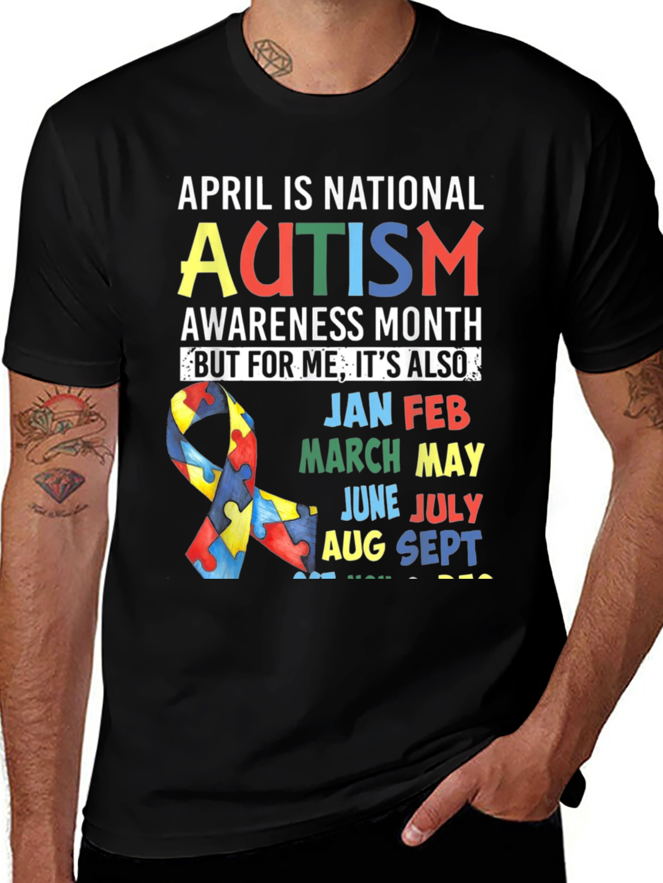 Autism Awareness All Year Round T-Shirt