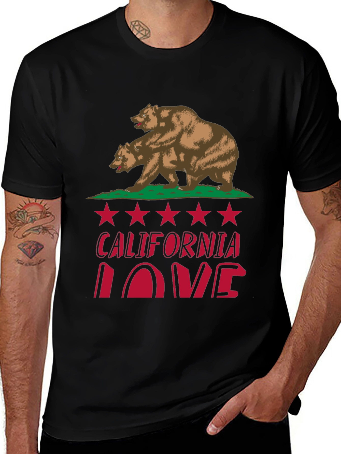 Variant 12 of California Love Bear Graphic T-Shirt