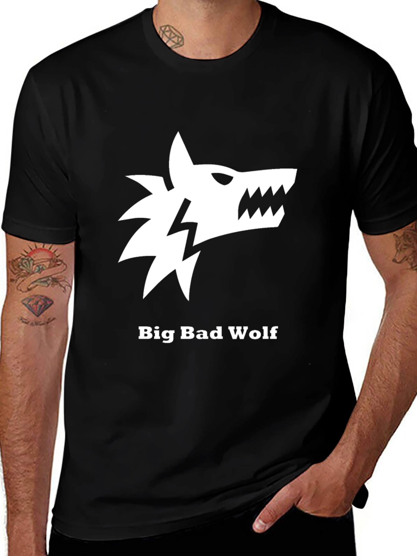 Variant 25 of Big Bad Wolf Graphic T-Shirt - Black
