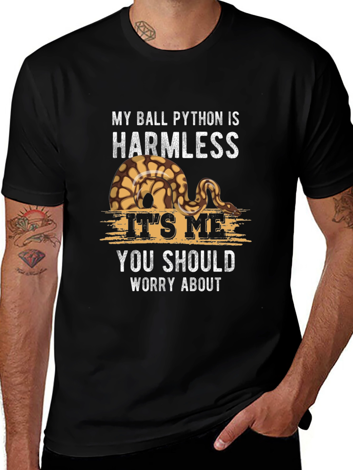 Variant 21 of Ball Python Harmless T-Shirt, Snake Lover Tee