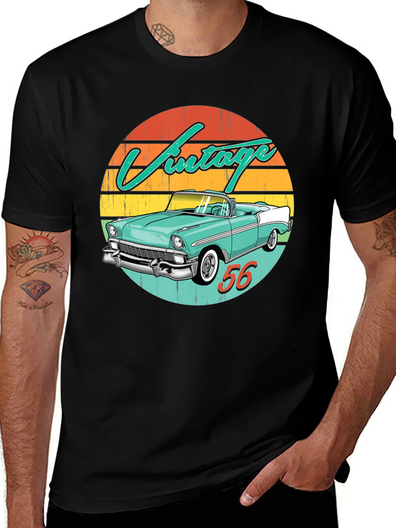 Variant 11 of Vintage 1956 Car Graphic Tee
