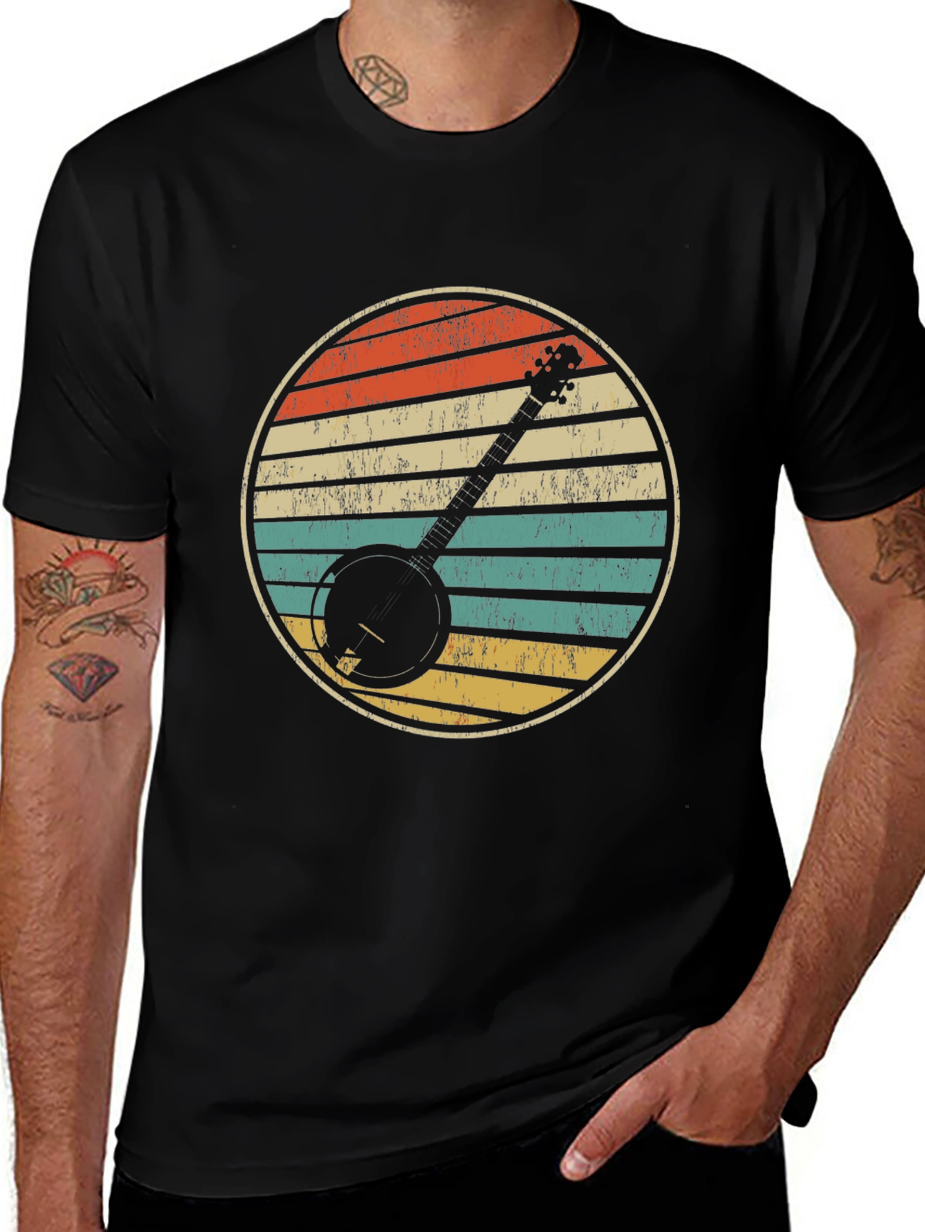 Variant 29 of Retro Banjo Sunset Graphic T-Shirt