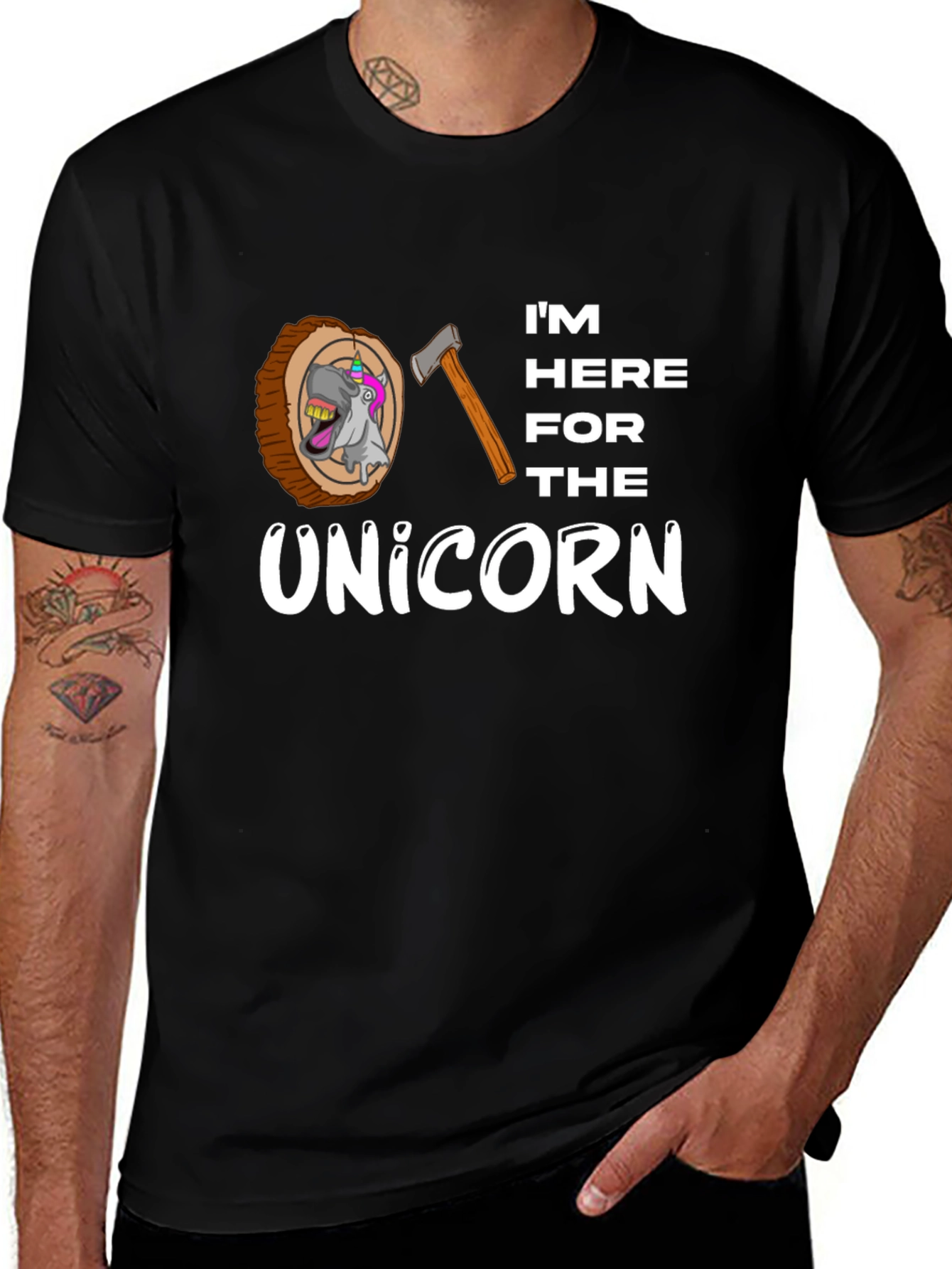 Variant 23 of I'm Here for the Unicorn Men's T-Shirt