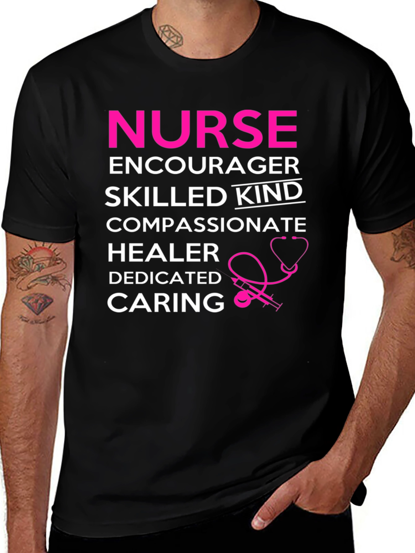 Variant 23 of Nurse Definition T-Shirt: Encourager, Skilled, Kind, Compassionate