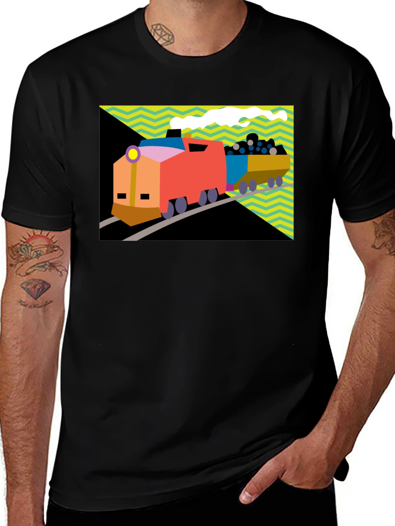 Variant 30 of Train Graphic Tee - Modern, Bold Design