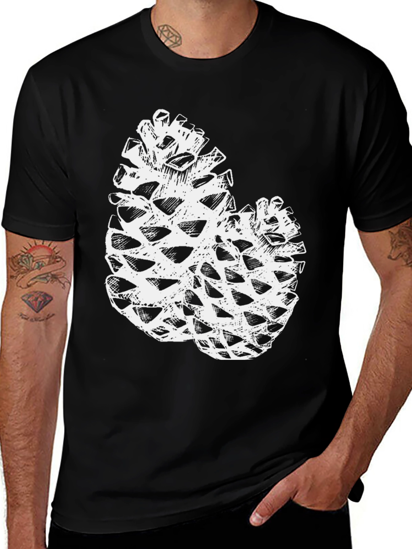 Variant 22 of Pine Cone Graphic T-Shirt - Nature Inspired Design