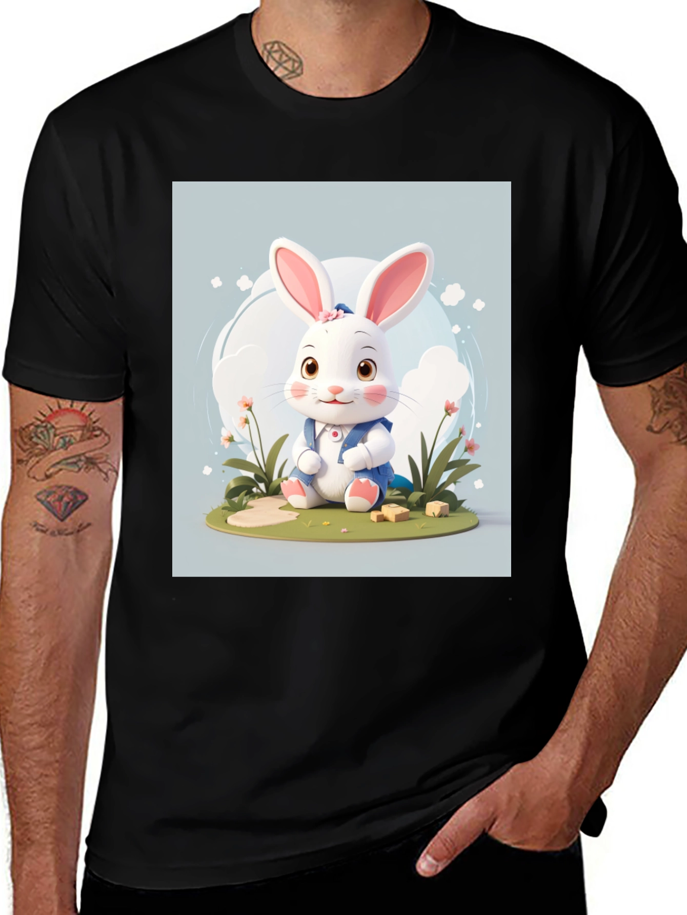 Variant 17 of Cute Bunny Graphic T-Shirt