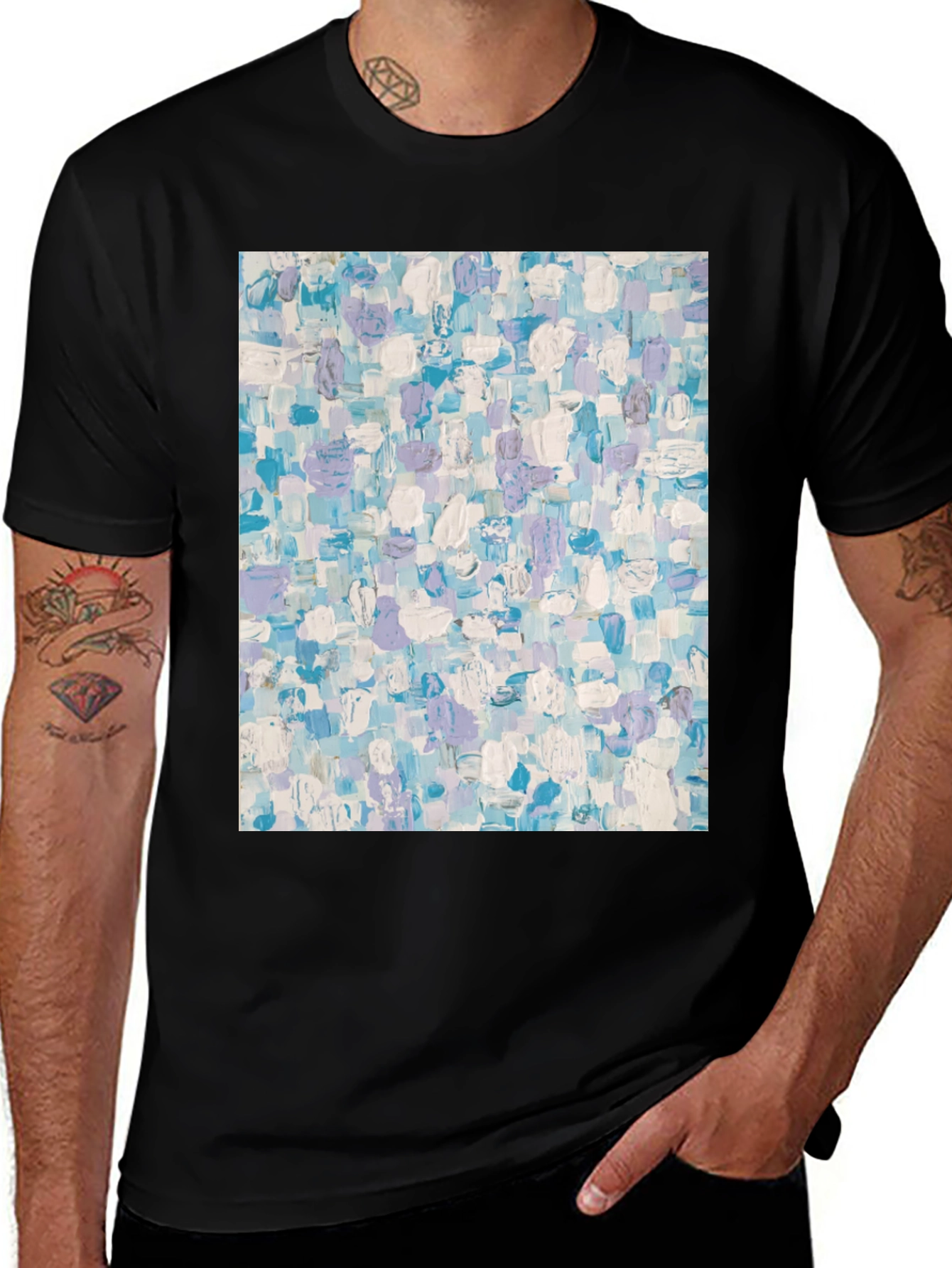 Variant 14 of Abstract Brushstroke Pattern Tee