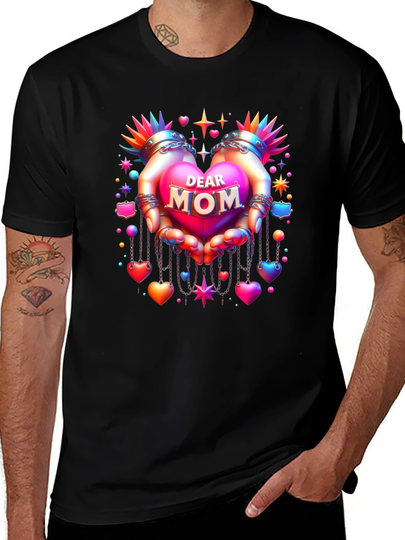 Dear Mom Graphic Tee - Heart Hands Design