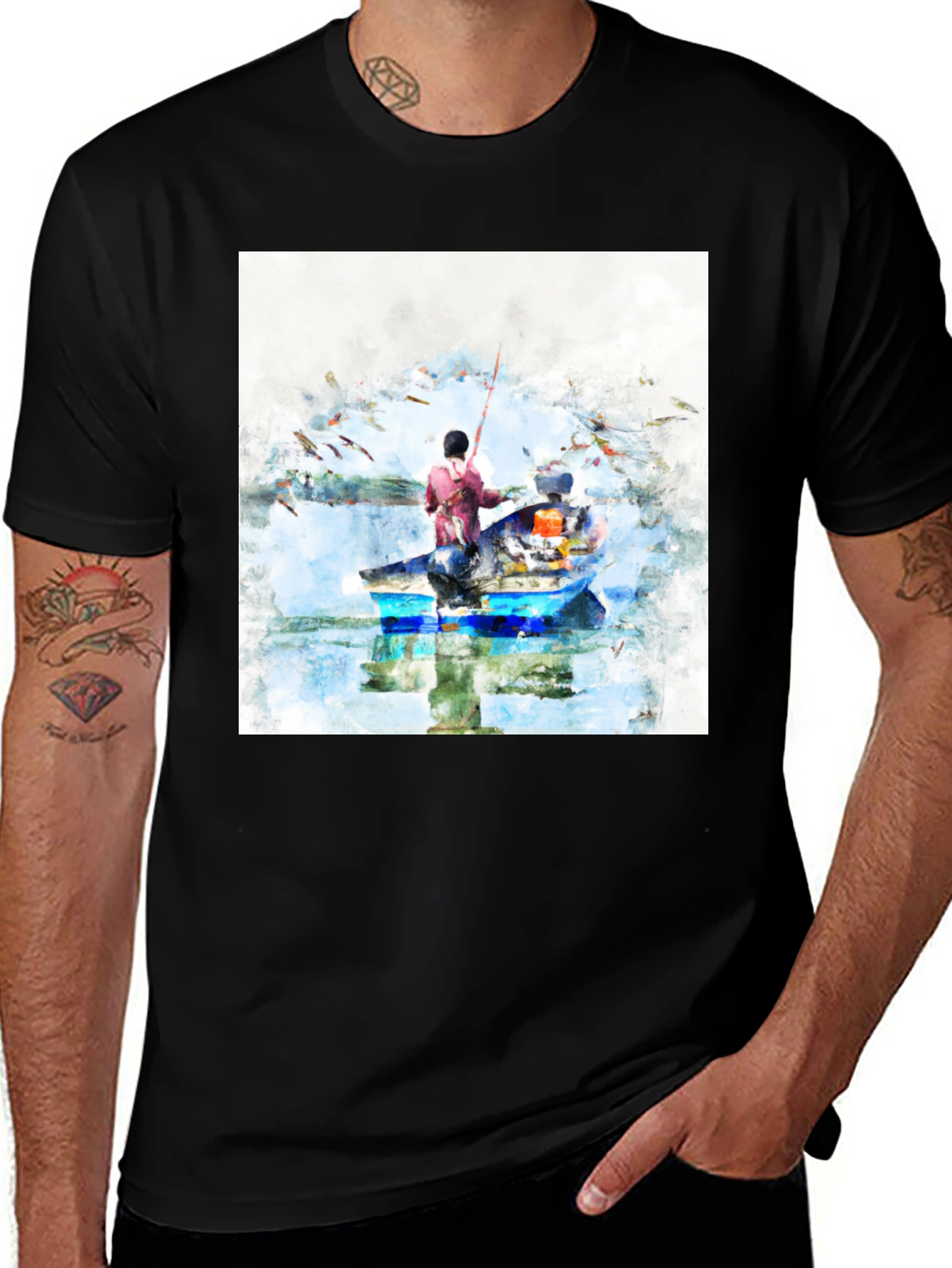 Variant 4 of Fishing Boat T-Shirt