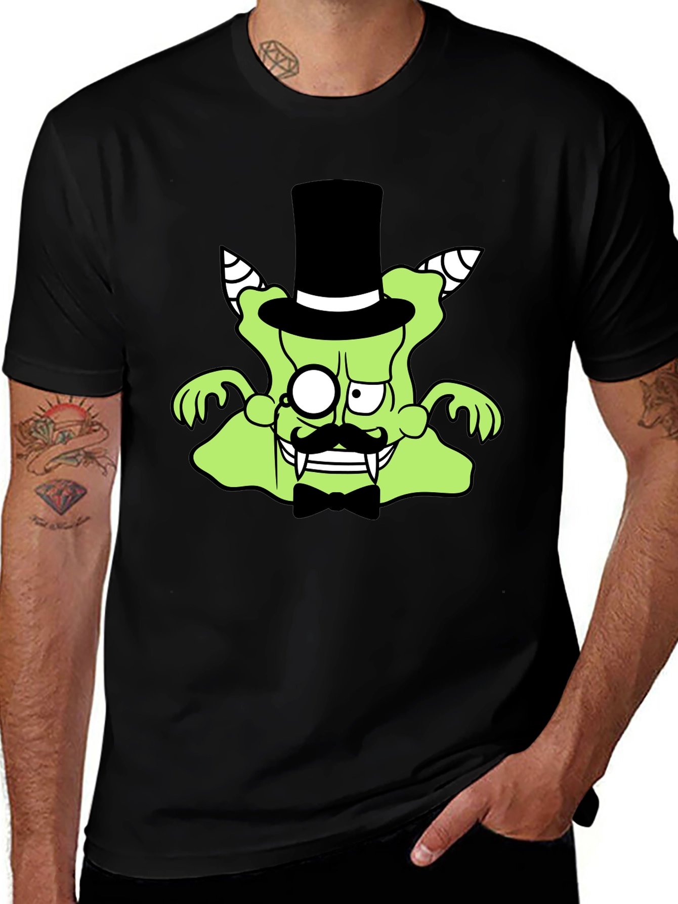 Variant 2 of Green Monster Top Hat Tee