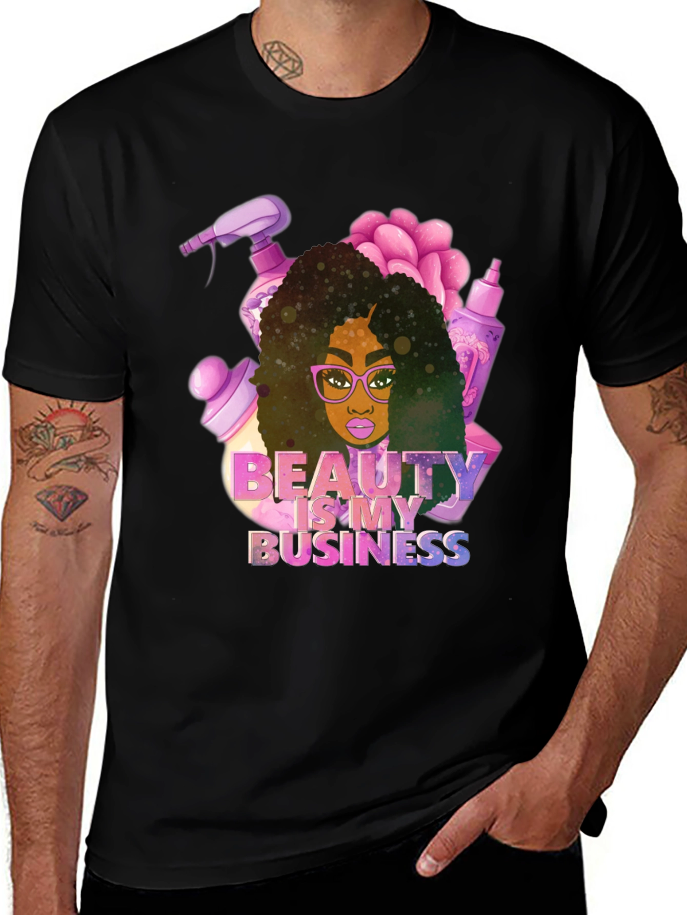 Variant 27 of Beauty Is My Business T-Shirt - Black