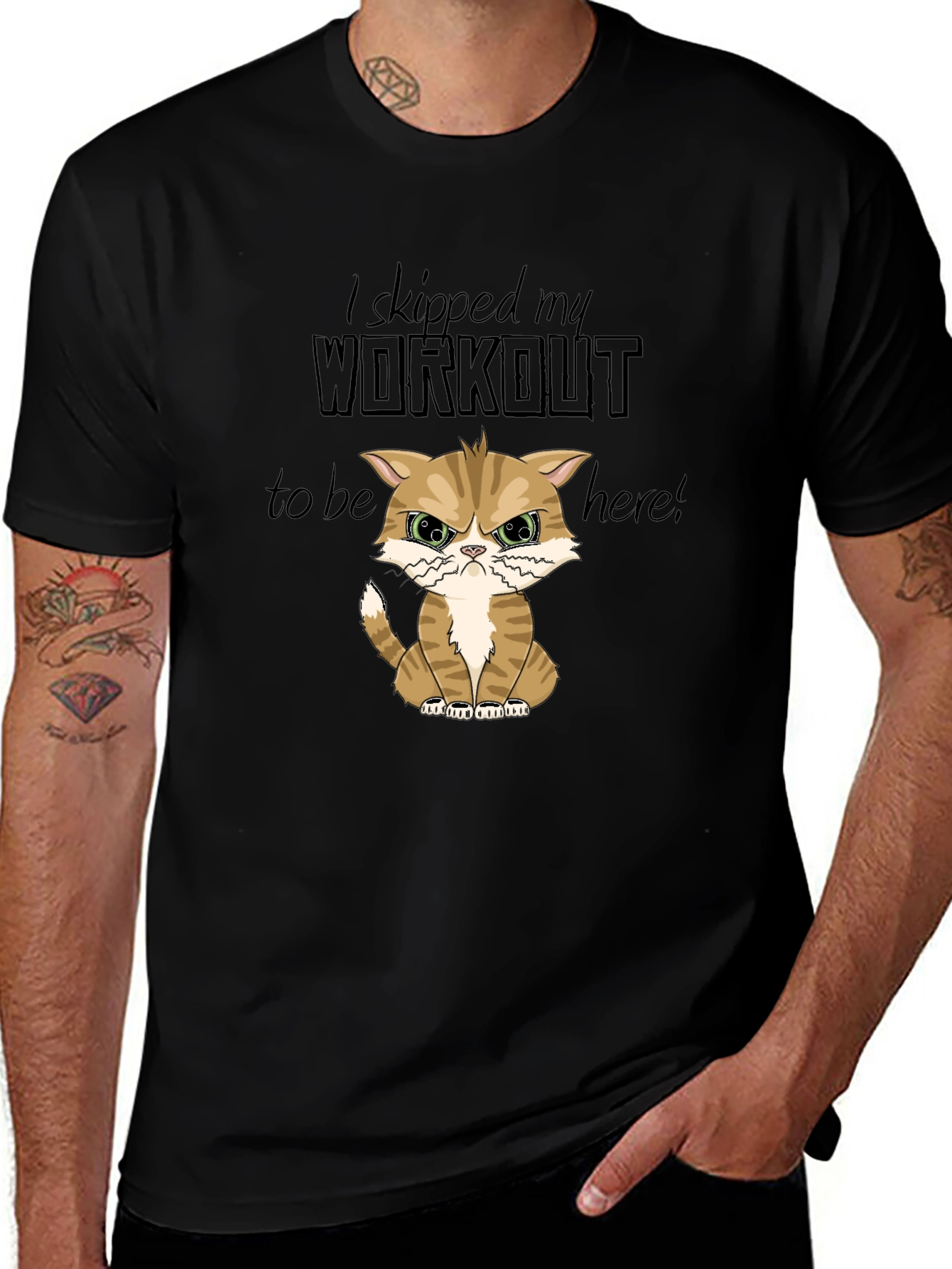 Variant 7 of Funny Workout Skip Cat T-Shirt