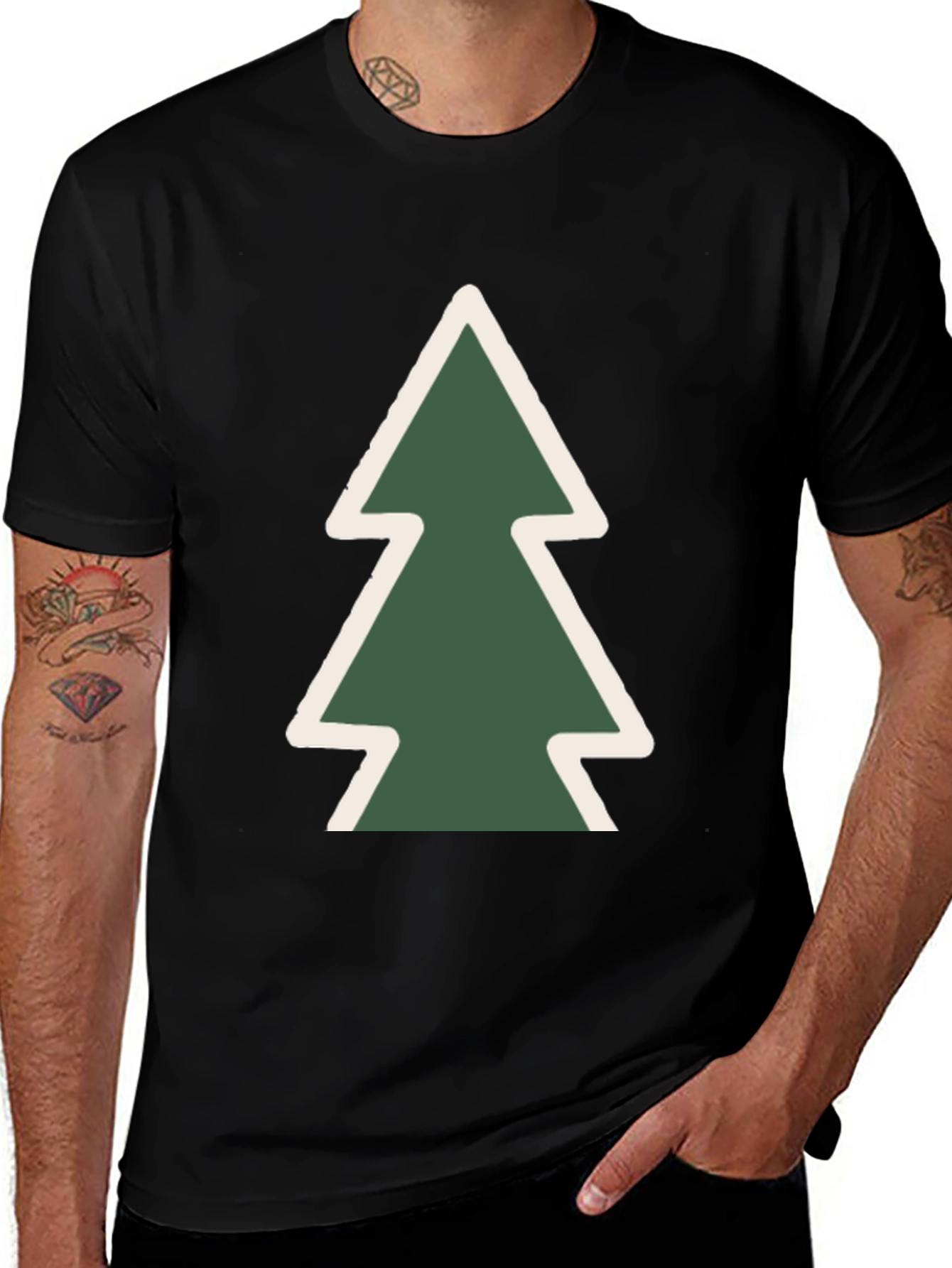Variant 10 of Forest Tree Graphic Tee - Soft Cotton Blend