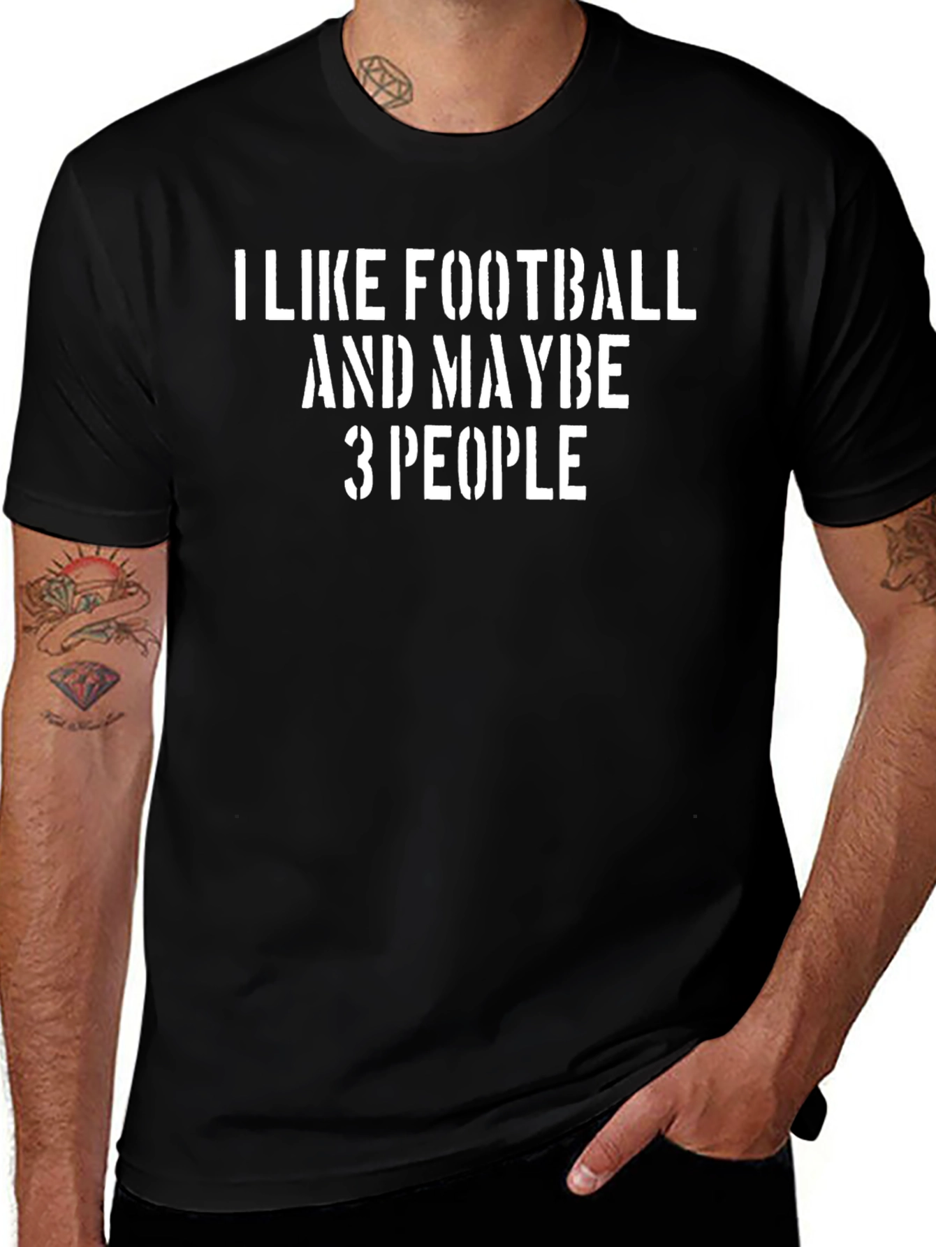 Variant 18 of I Like Football and Maybe 3 People T-Shirt