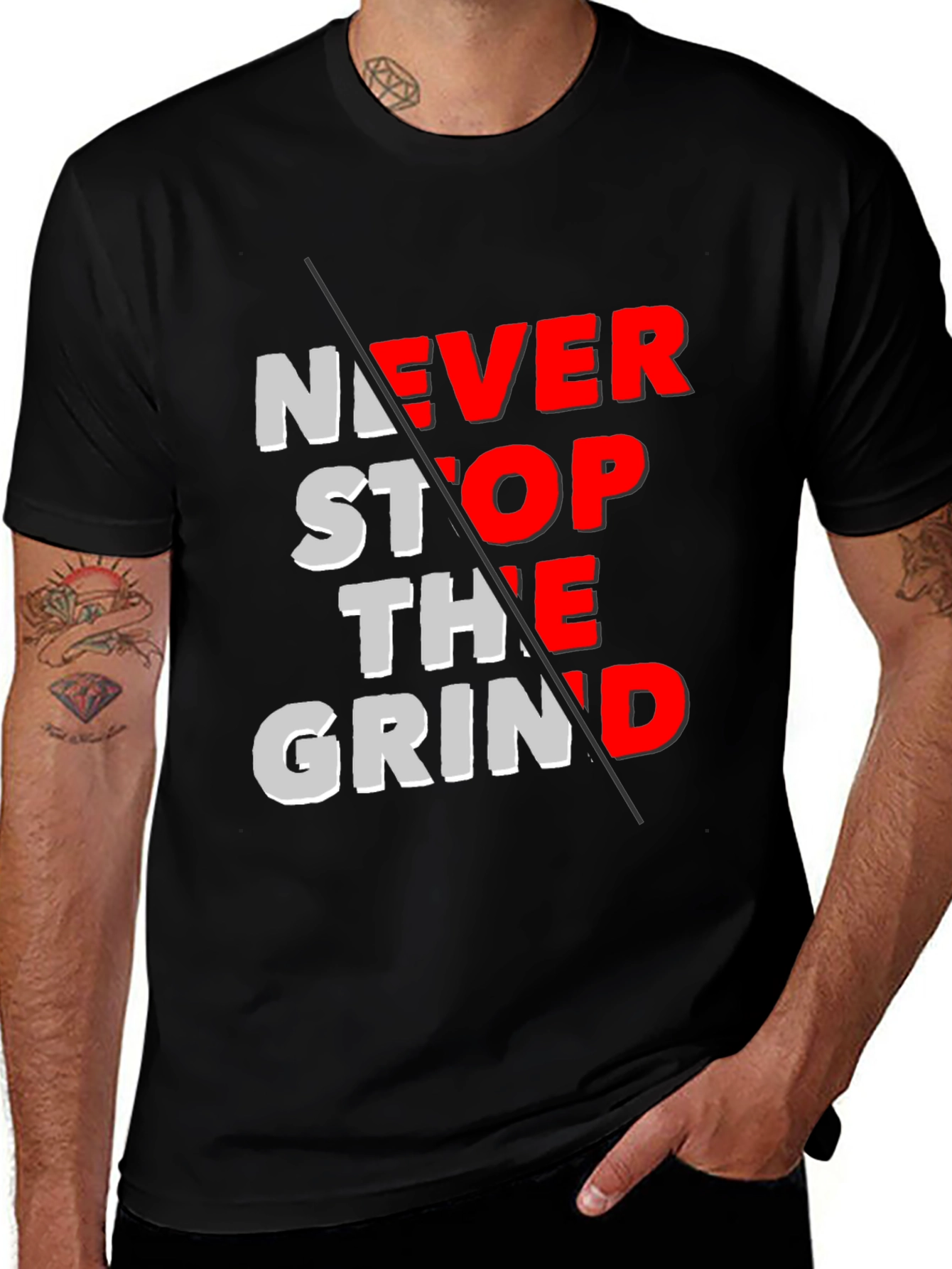 Variant 16 of Never Stop the Grind Graphic Tee